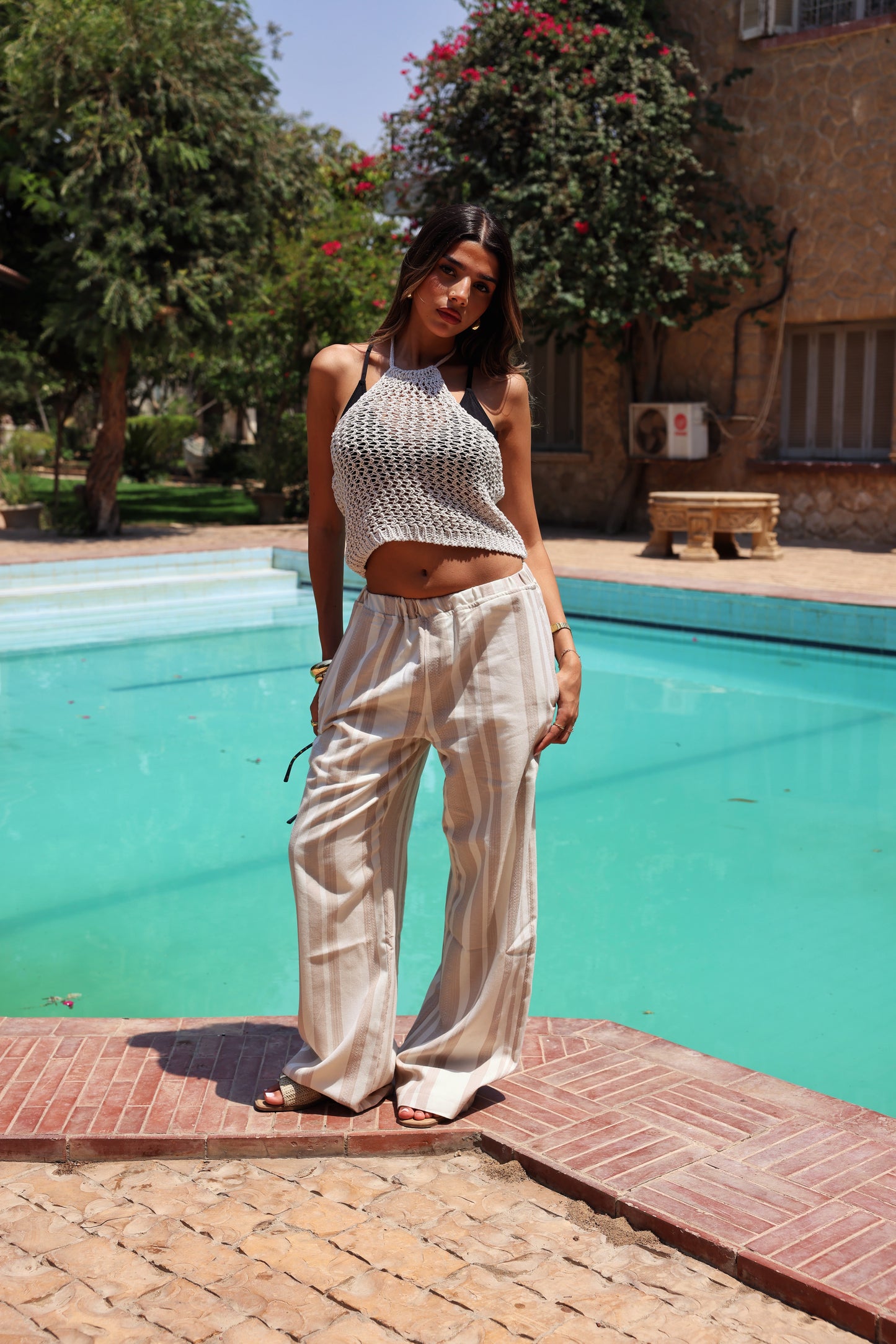 LINES PANTS IN BEIGE