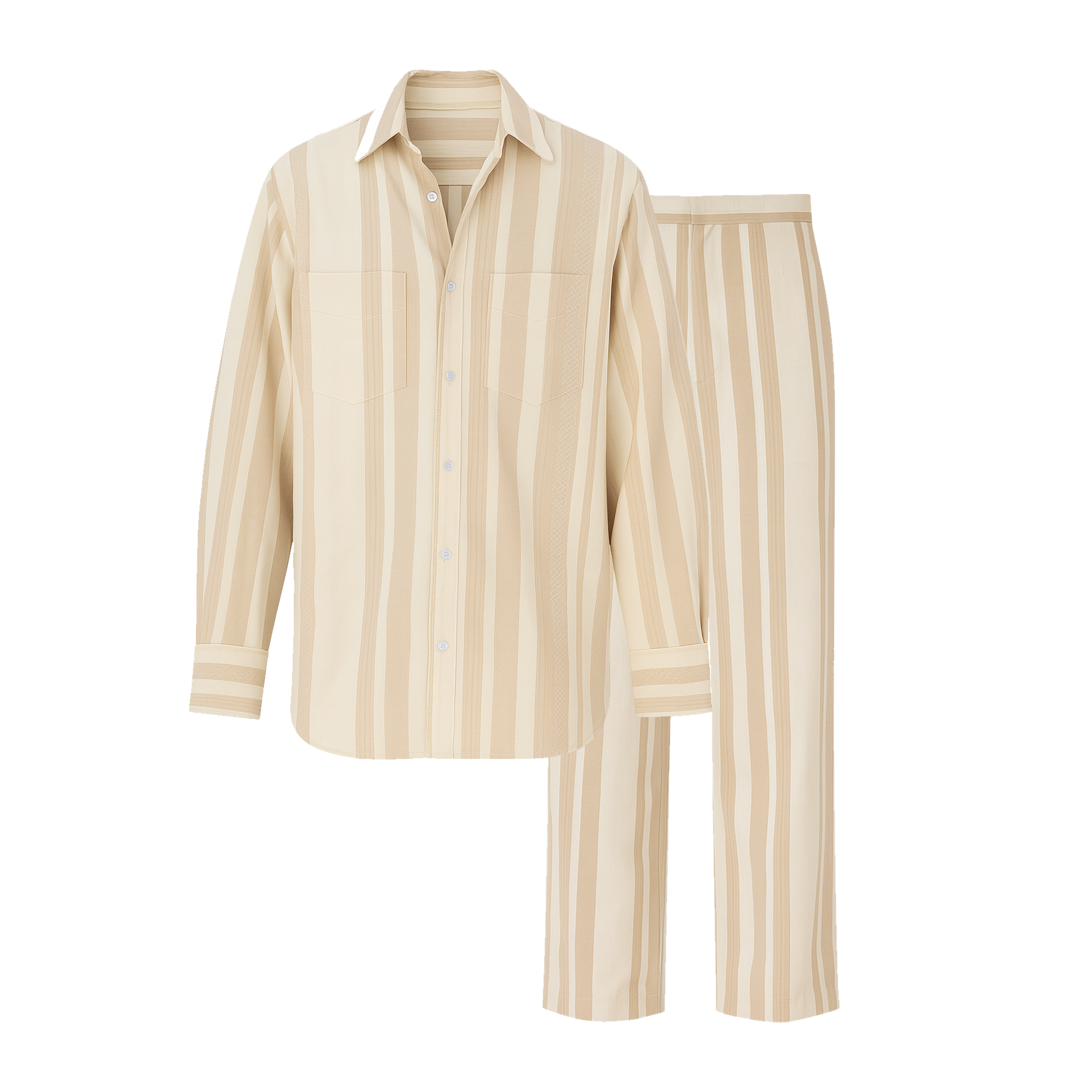 FULL LINES LINEN SET IN BEIGE