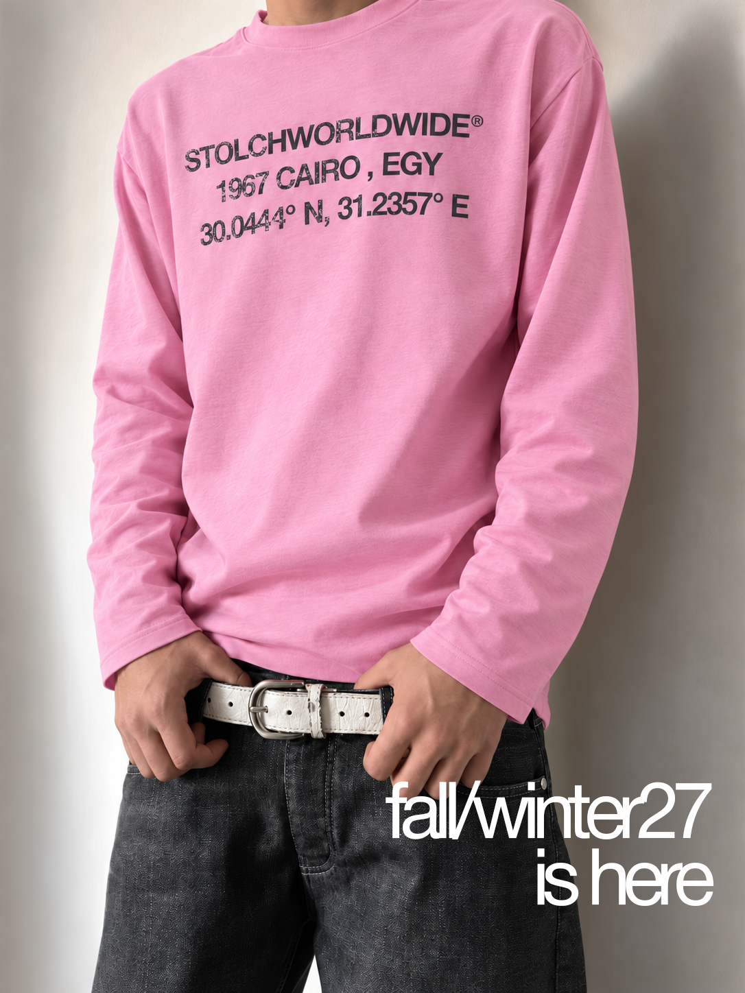Full Winter 27 — pink 1967 Cairo long sleeve campaign image