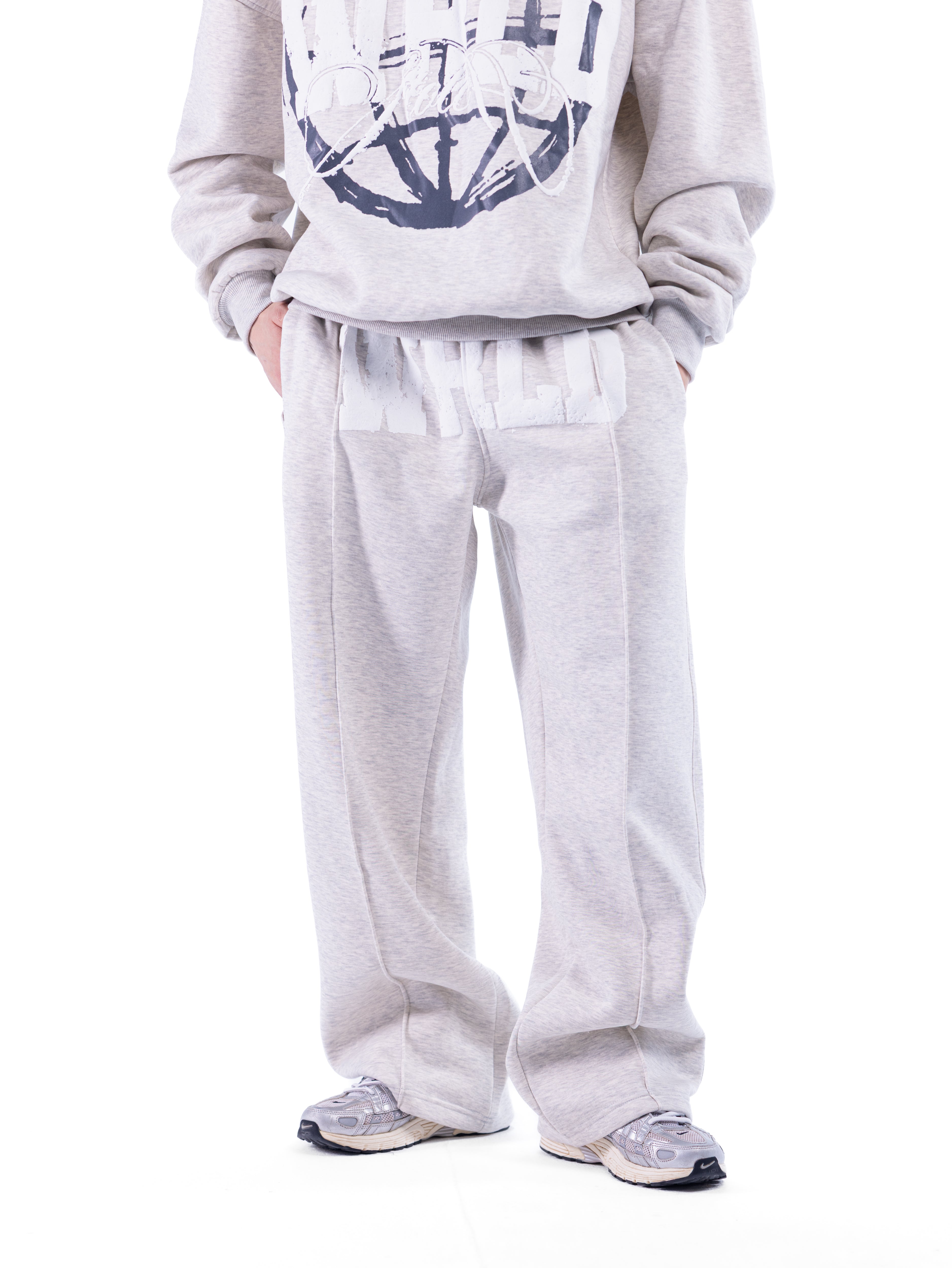 Grey wrldwide Sweatpants