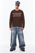 STOLCH 1967 Cairo Long Sleeve — Brown with pink print, front
