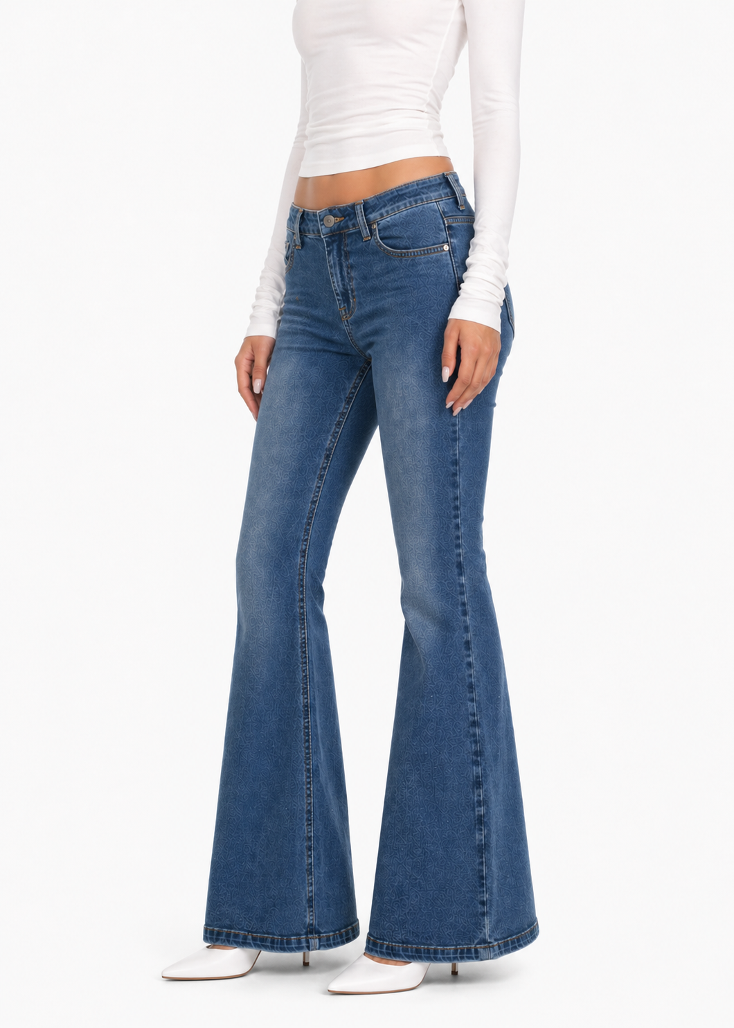 Flared Blue Jeans