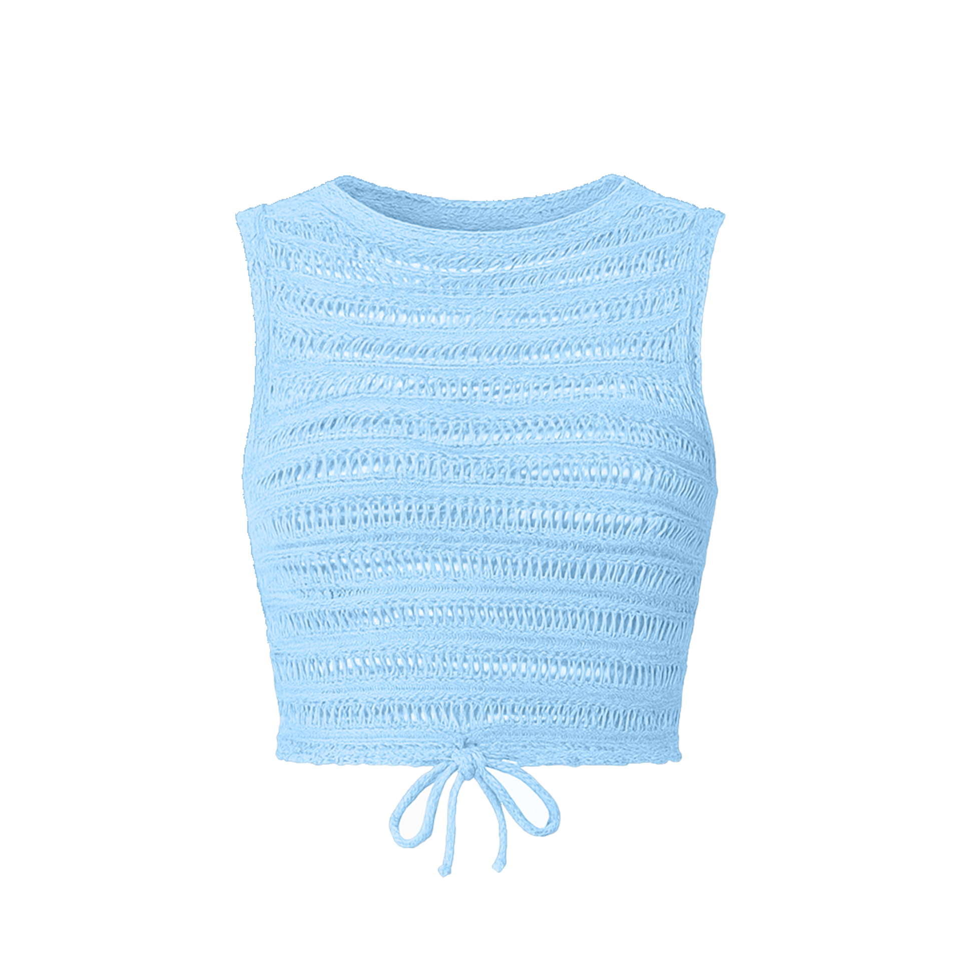 CROPPED KNITTED TOP BABYBLUE