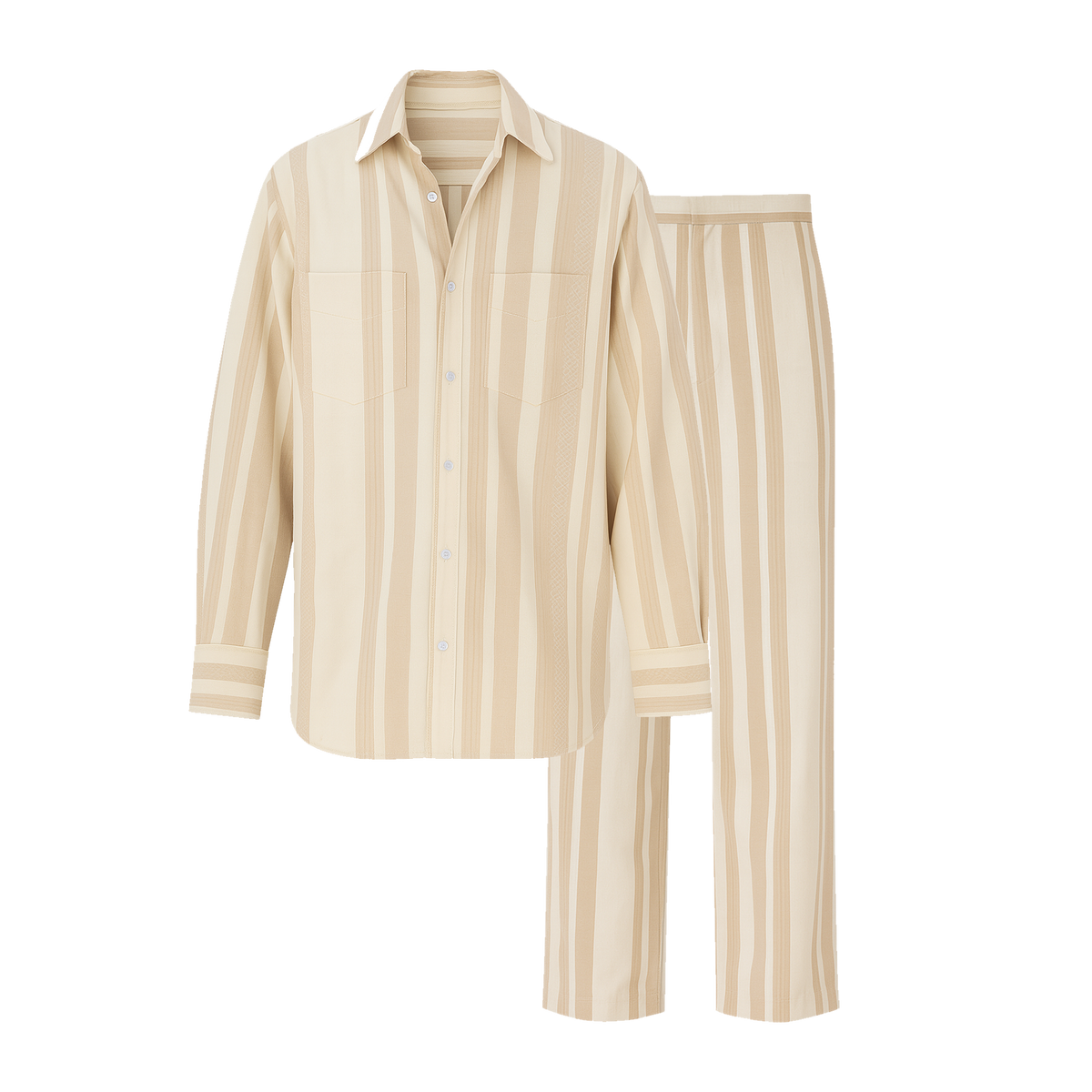 FULL LINES LINEN SET IN BEIGE