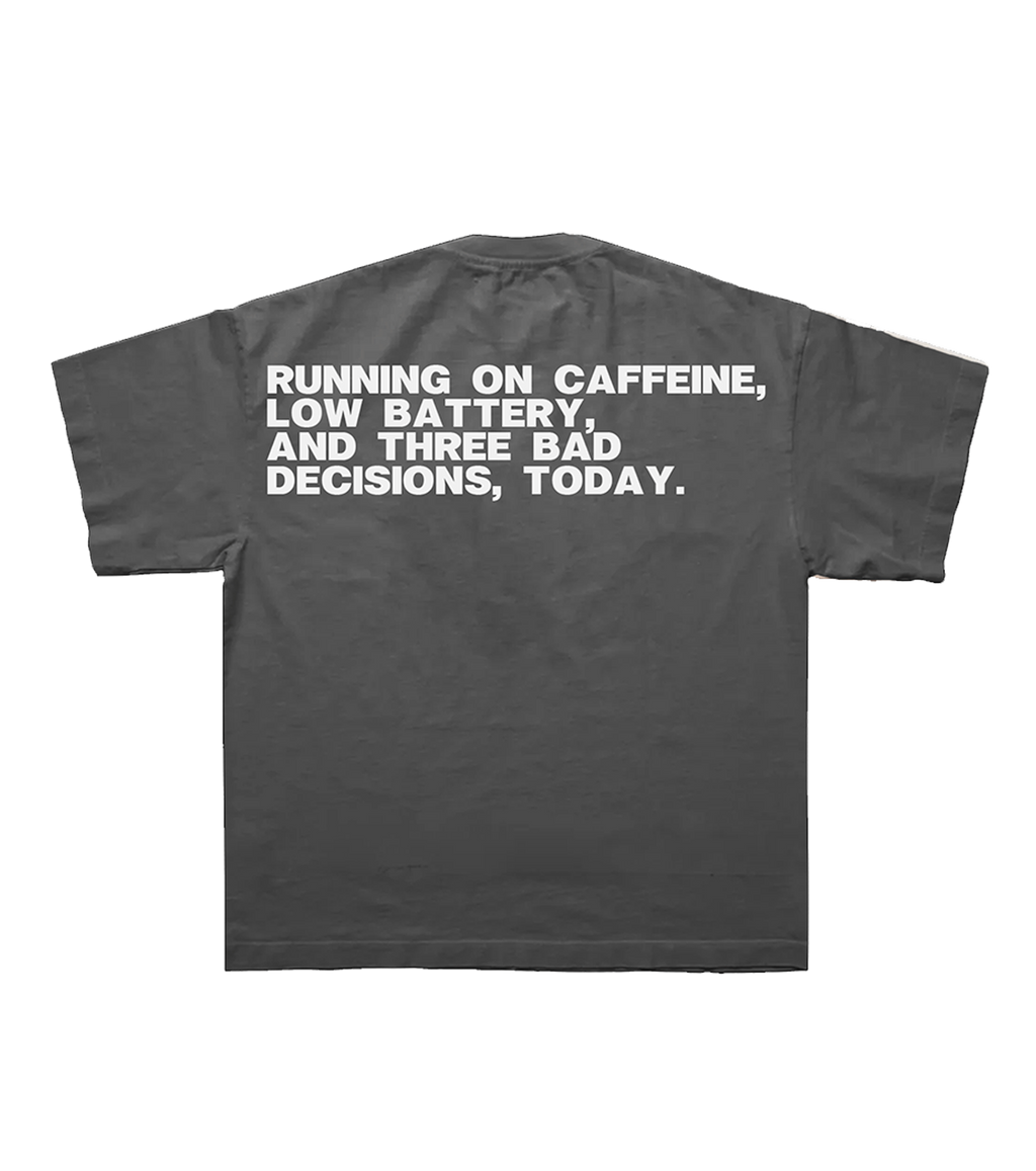 Caffeine Tee in Grey
