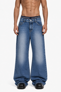 Washed Blue Boxer Jeans | Unisex