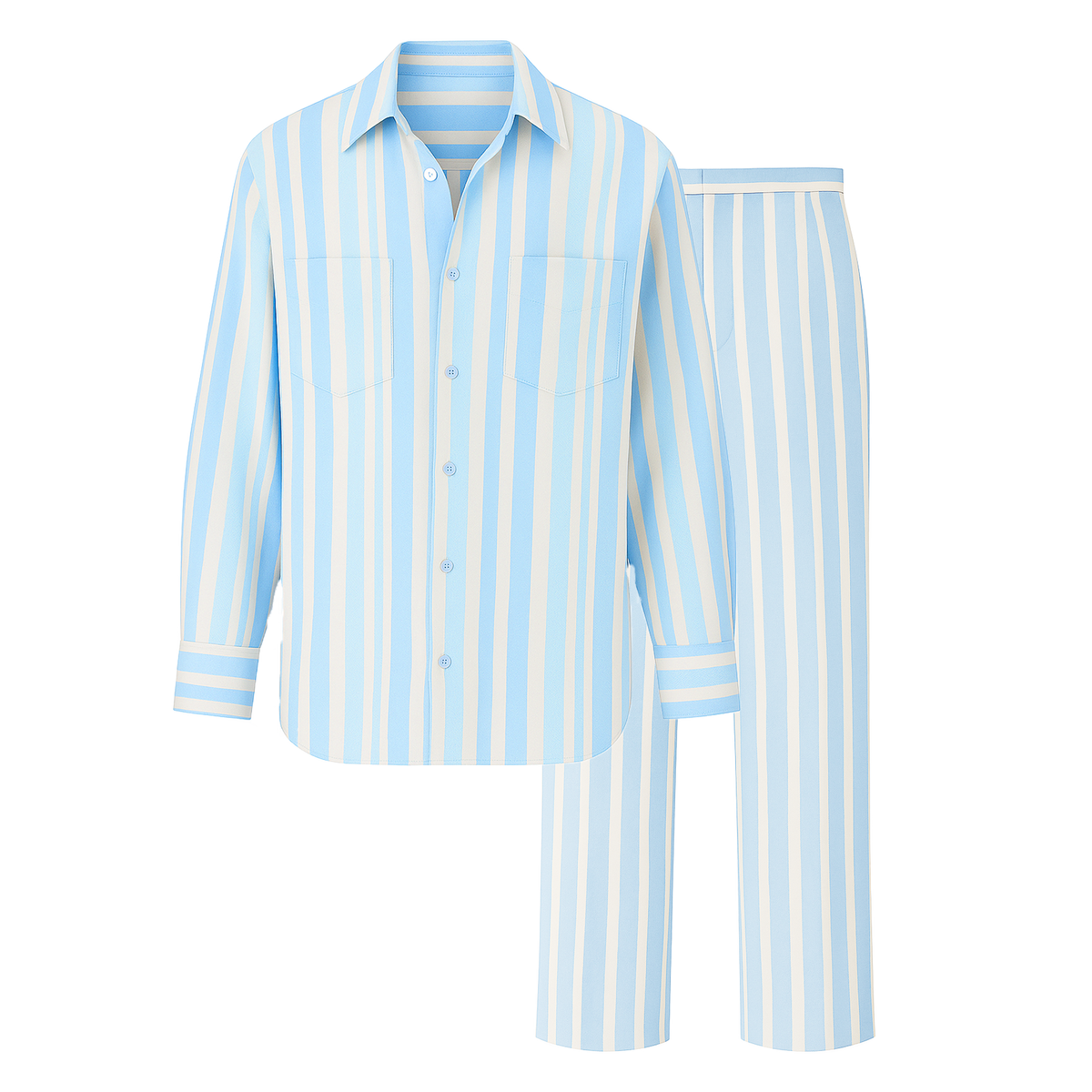FULL LINES LINEN SET IN BABY BLUE