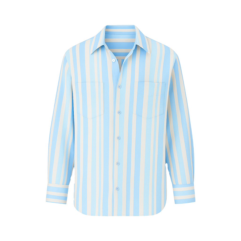 LINES CHEMISE IN BABY BLUE