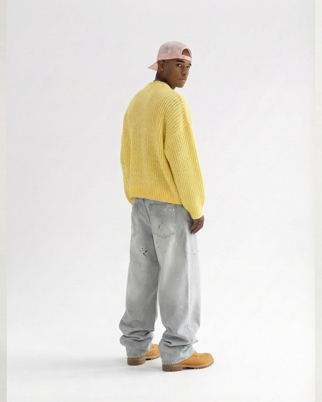 Butter yellow ripped knit