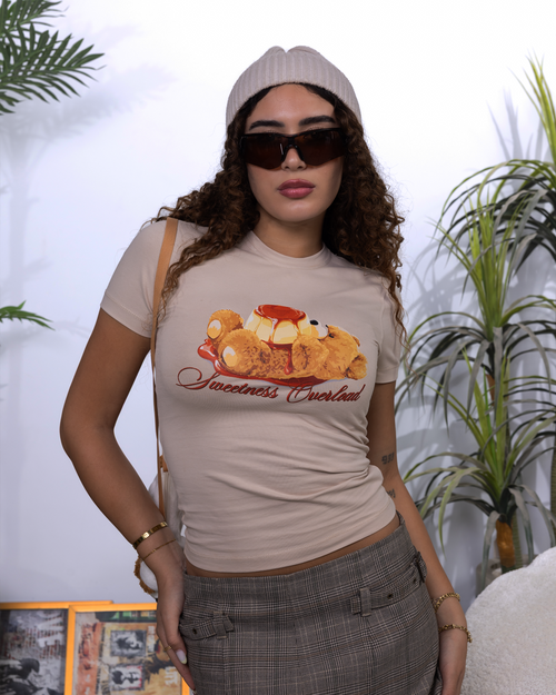 Beige caramel Baby Tee