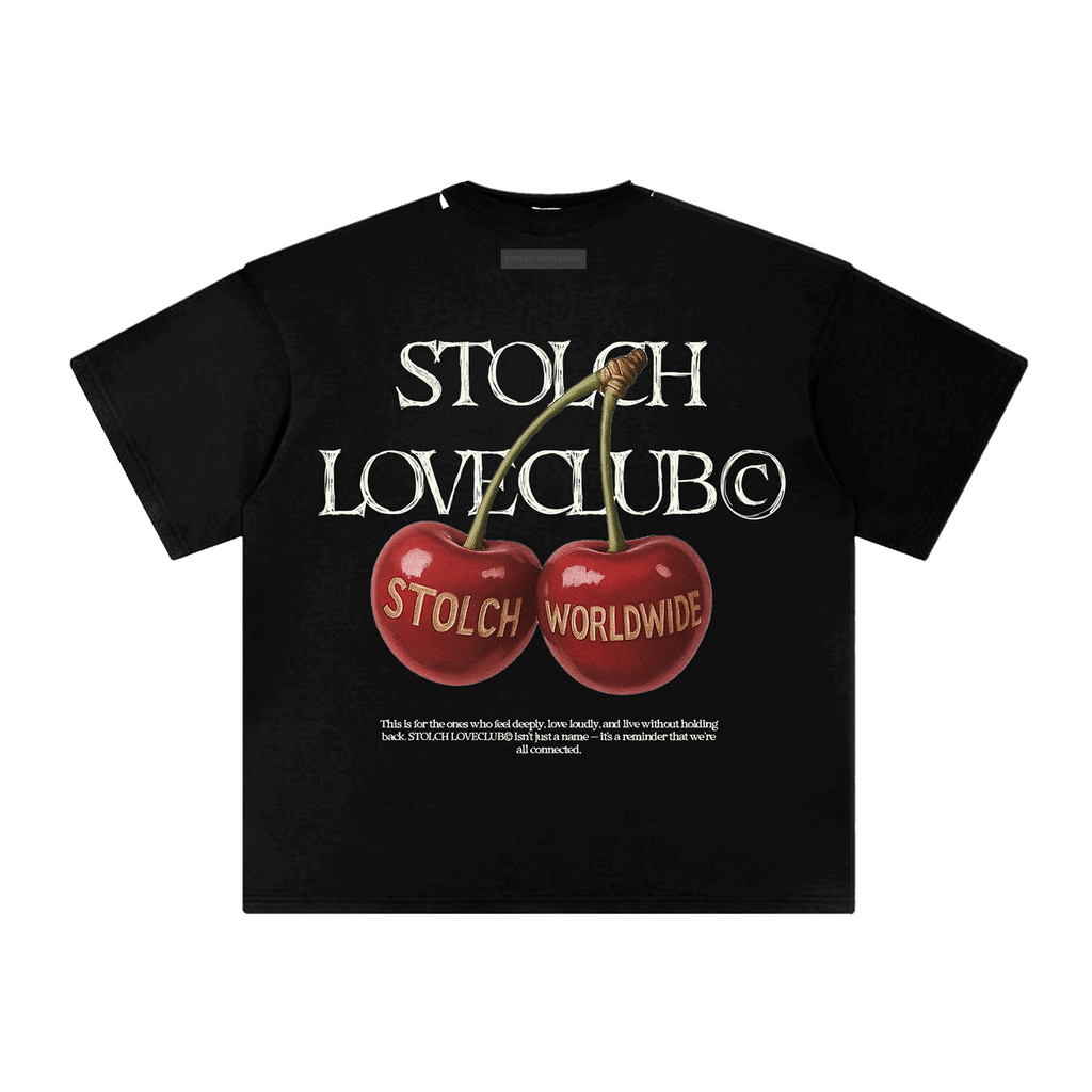 Cherry black tee