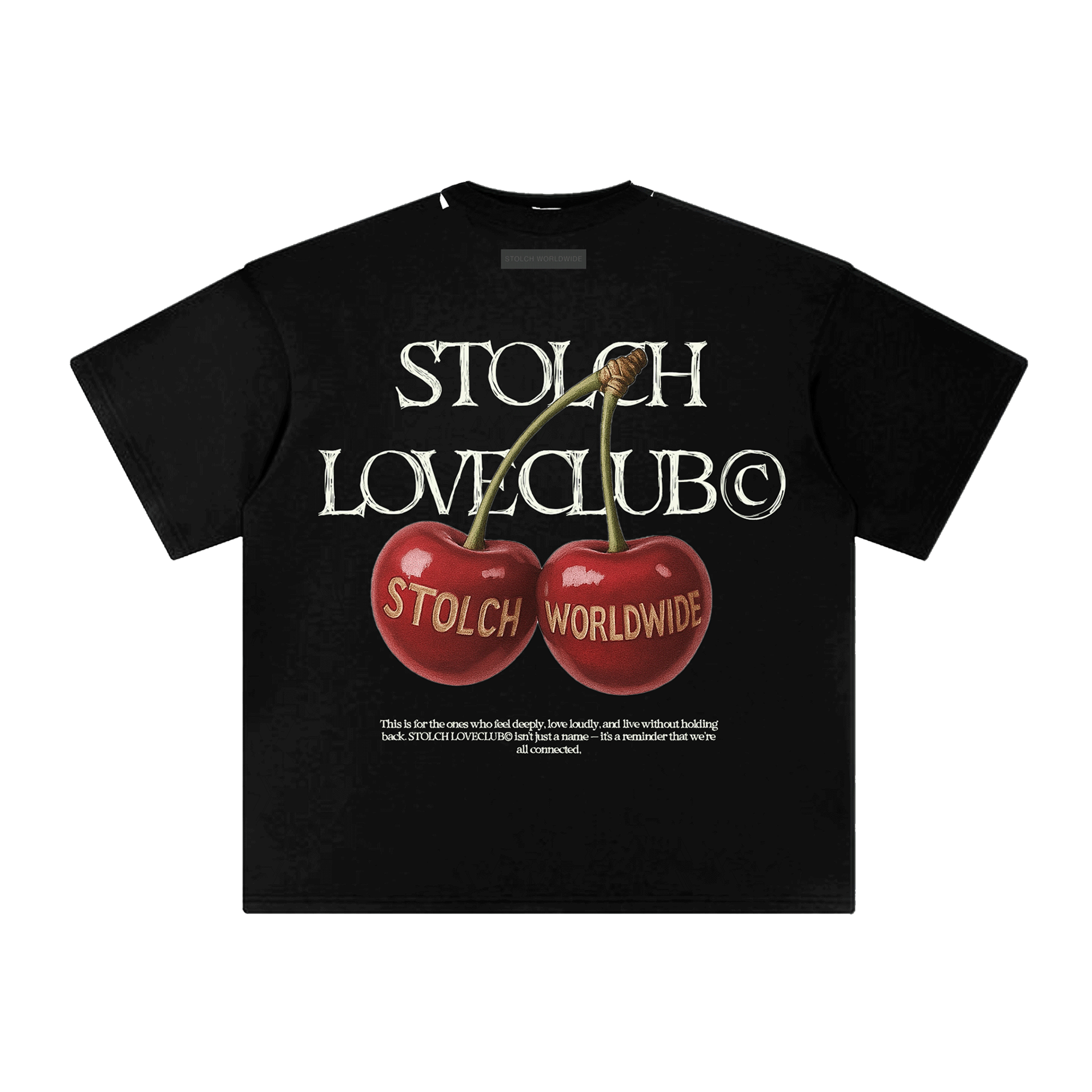 Cherry black tee