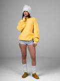 Butter yellow ripped knit