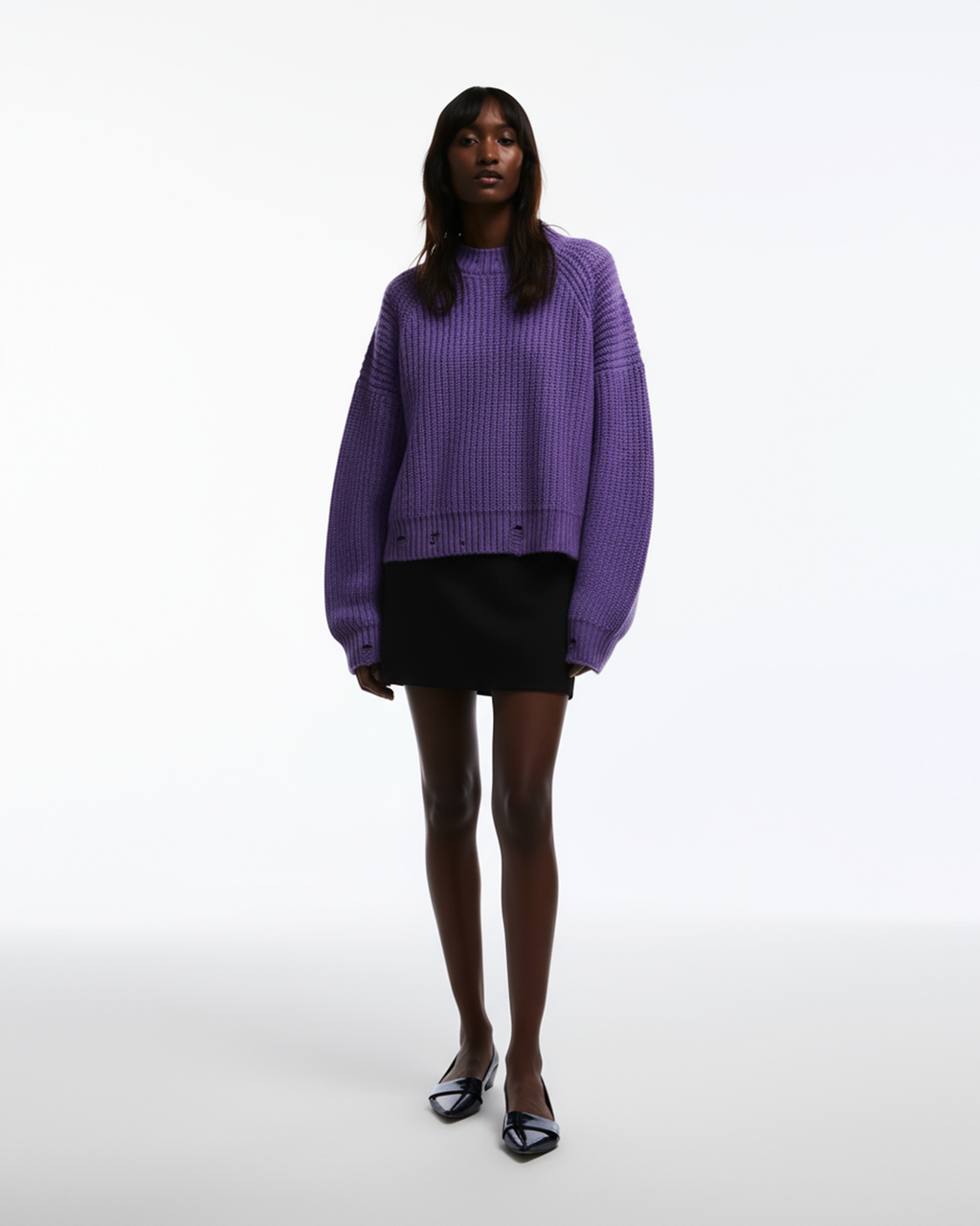 Purple knit sweater
