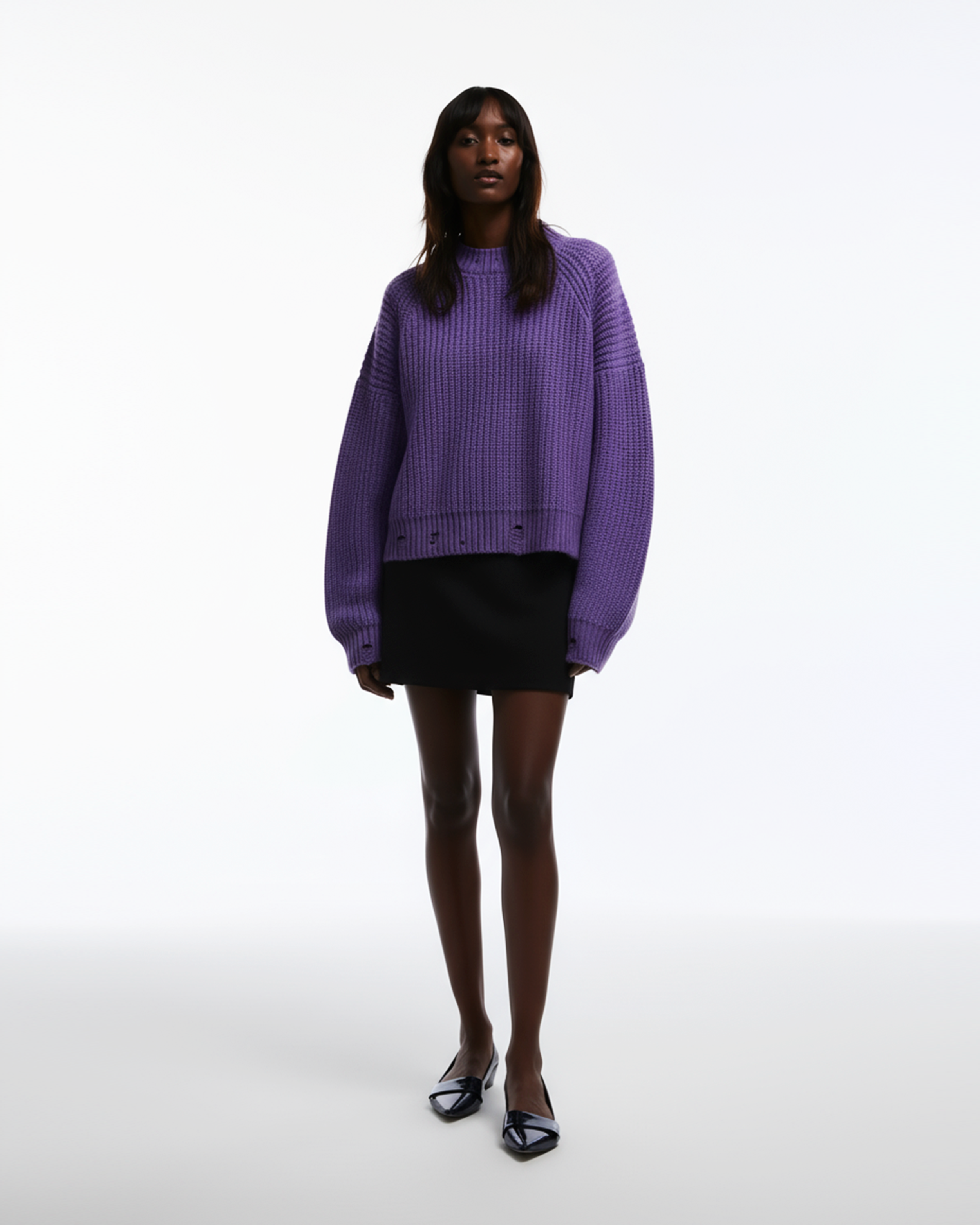 Purple knit sweater