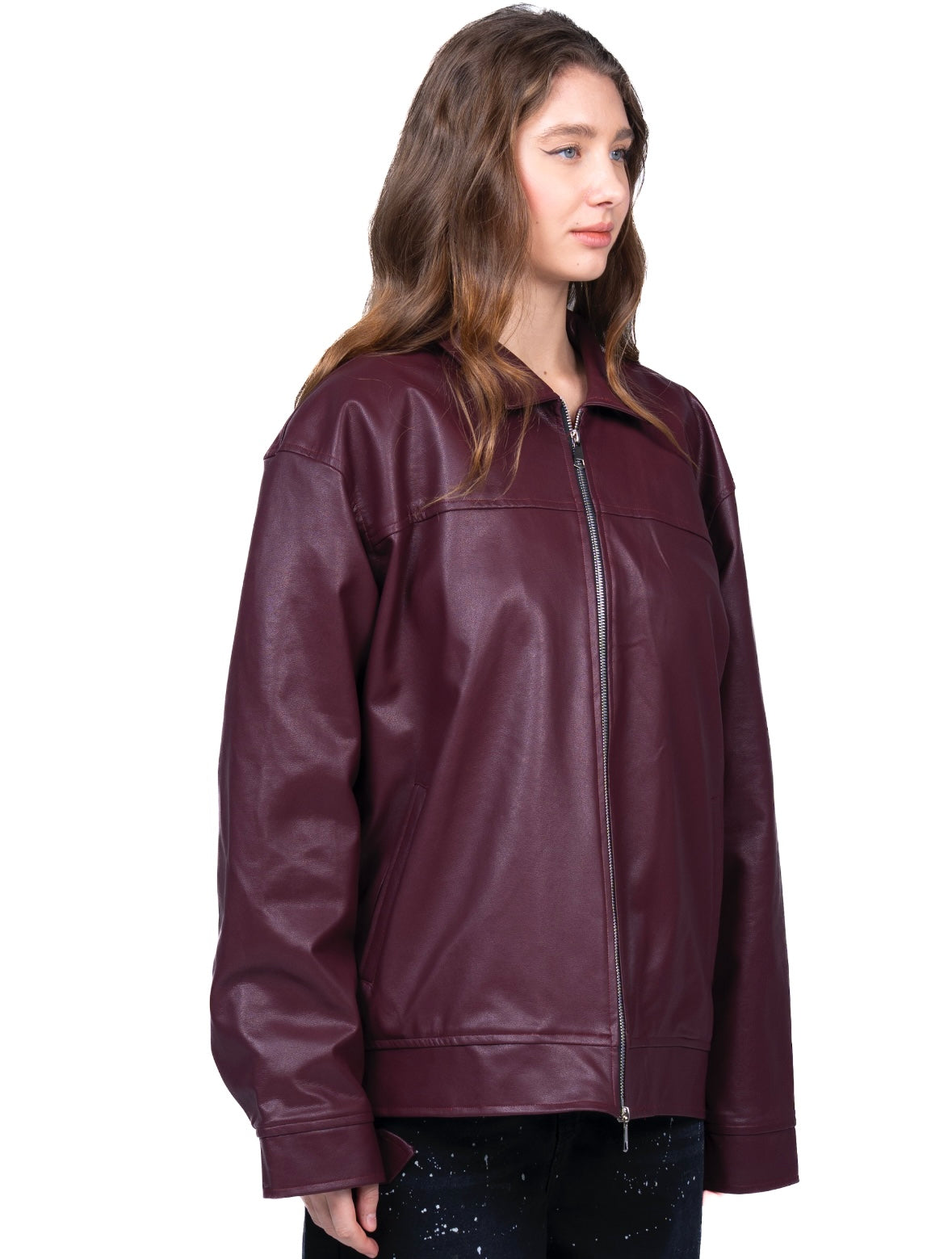 Burgundy Leather Jacket