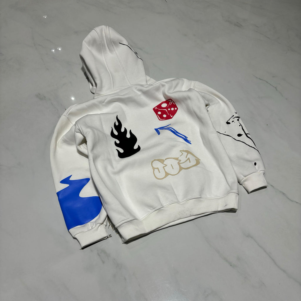Heart White Hoodie Kids