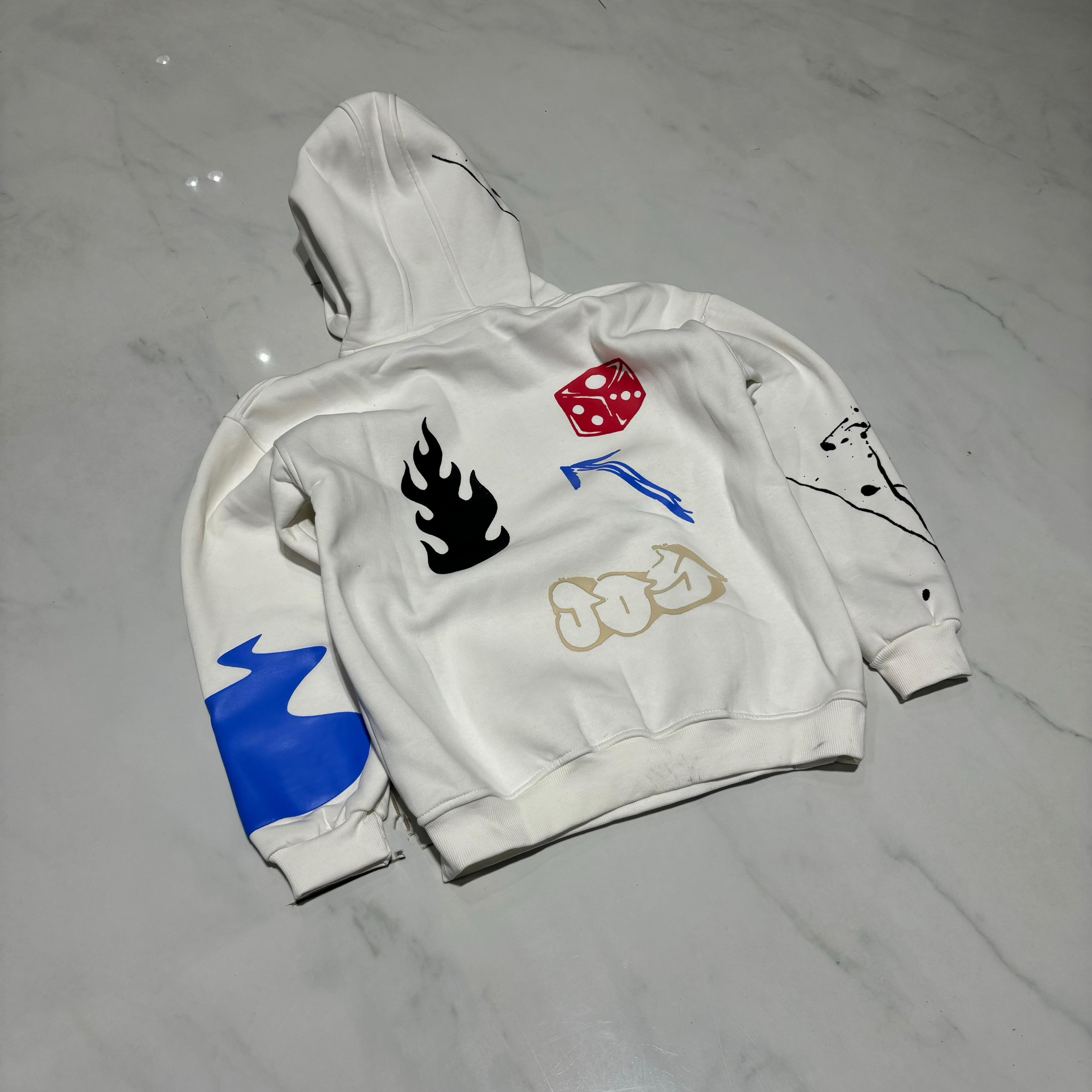 Heart White Hoodie Kids