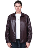 Brown leather jacket