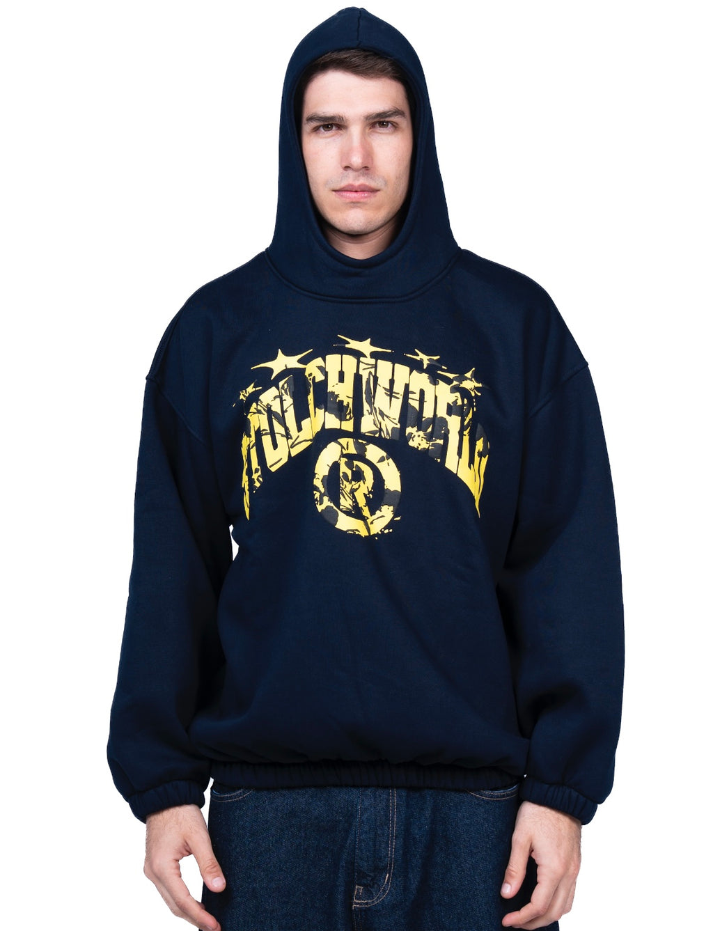 Navy blue Cropped Hoodie