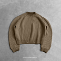 Light brown ripped knit