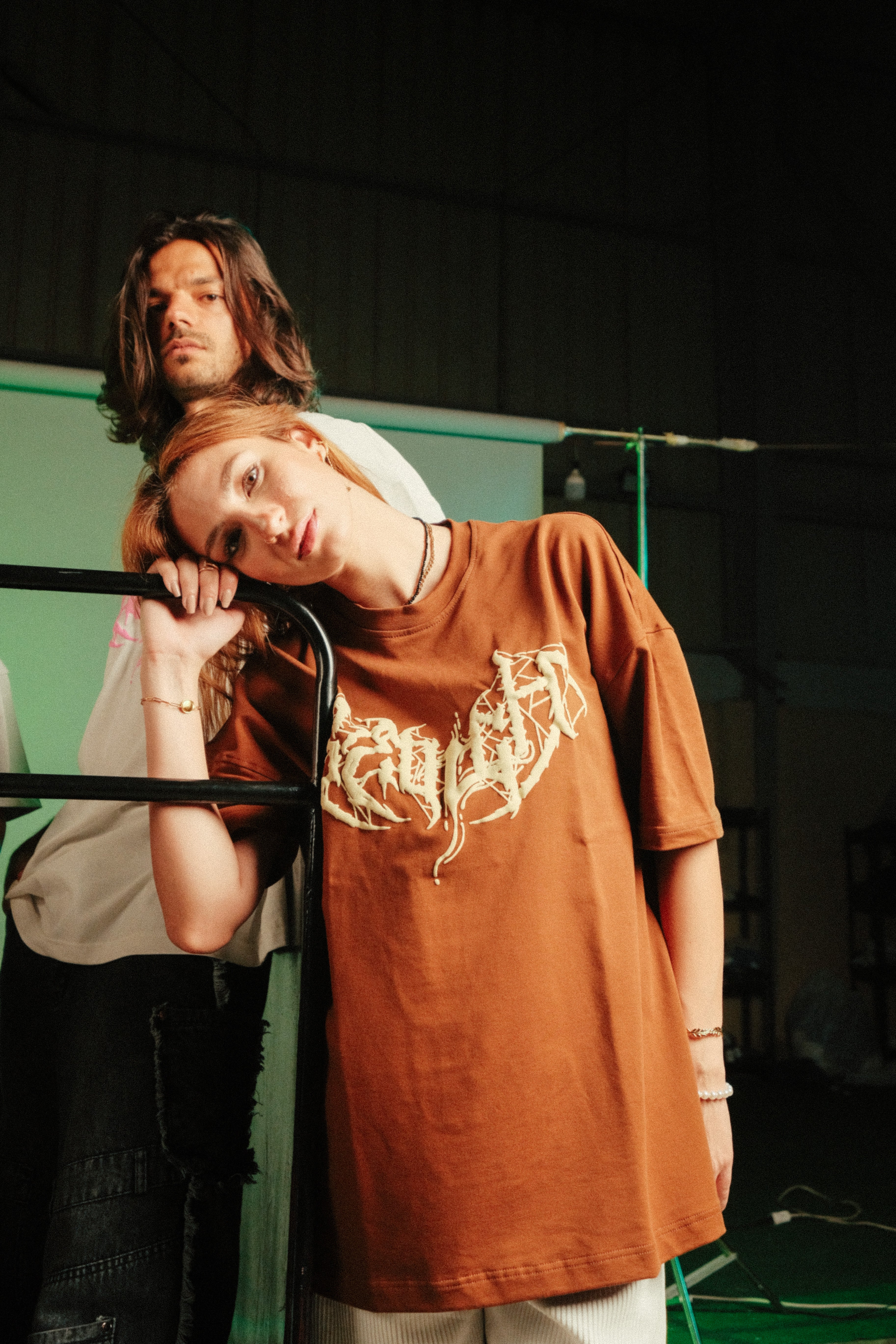 Brown union tee