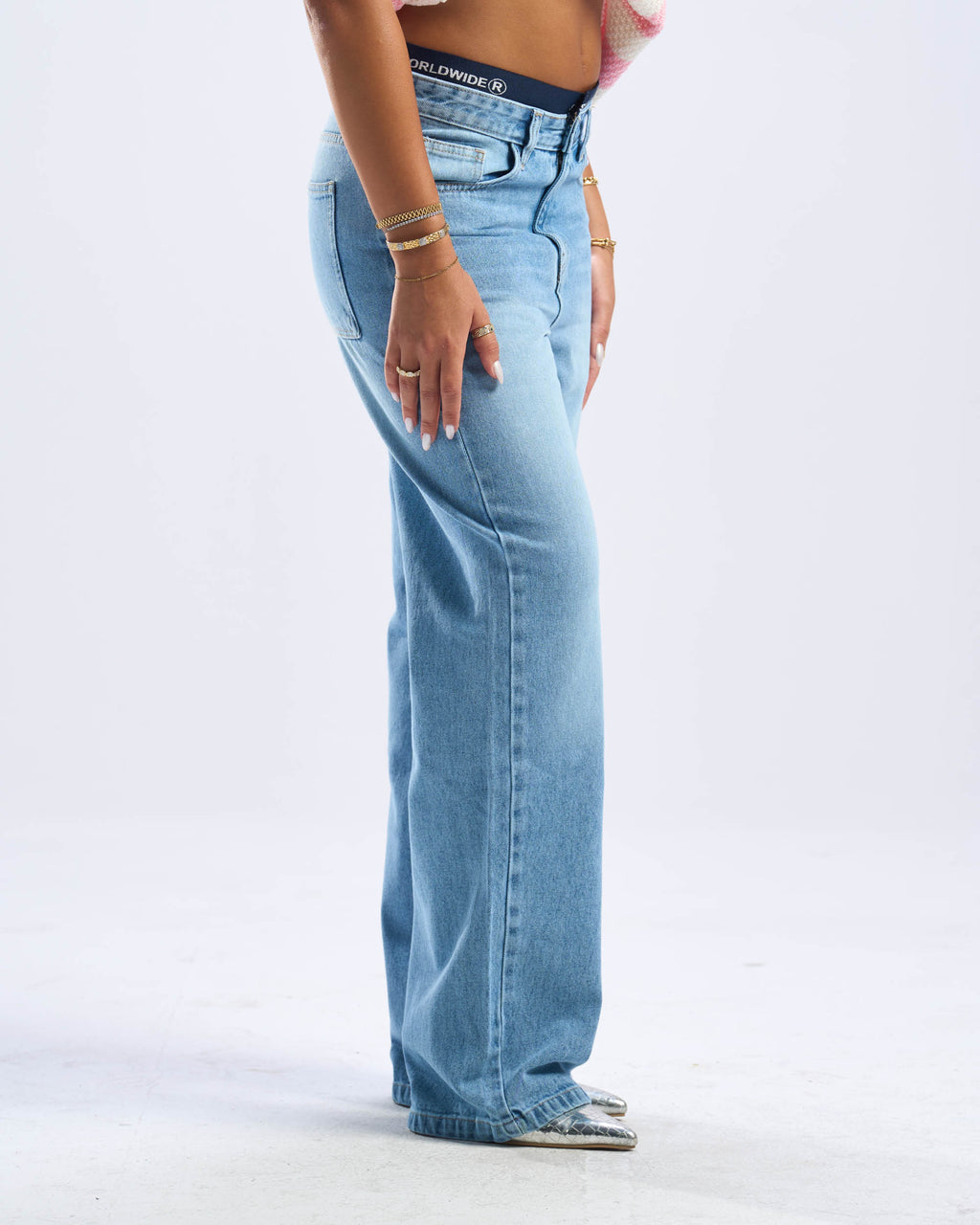 Washed Blue Boxer Jeans | Unisex