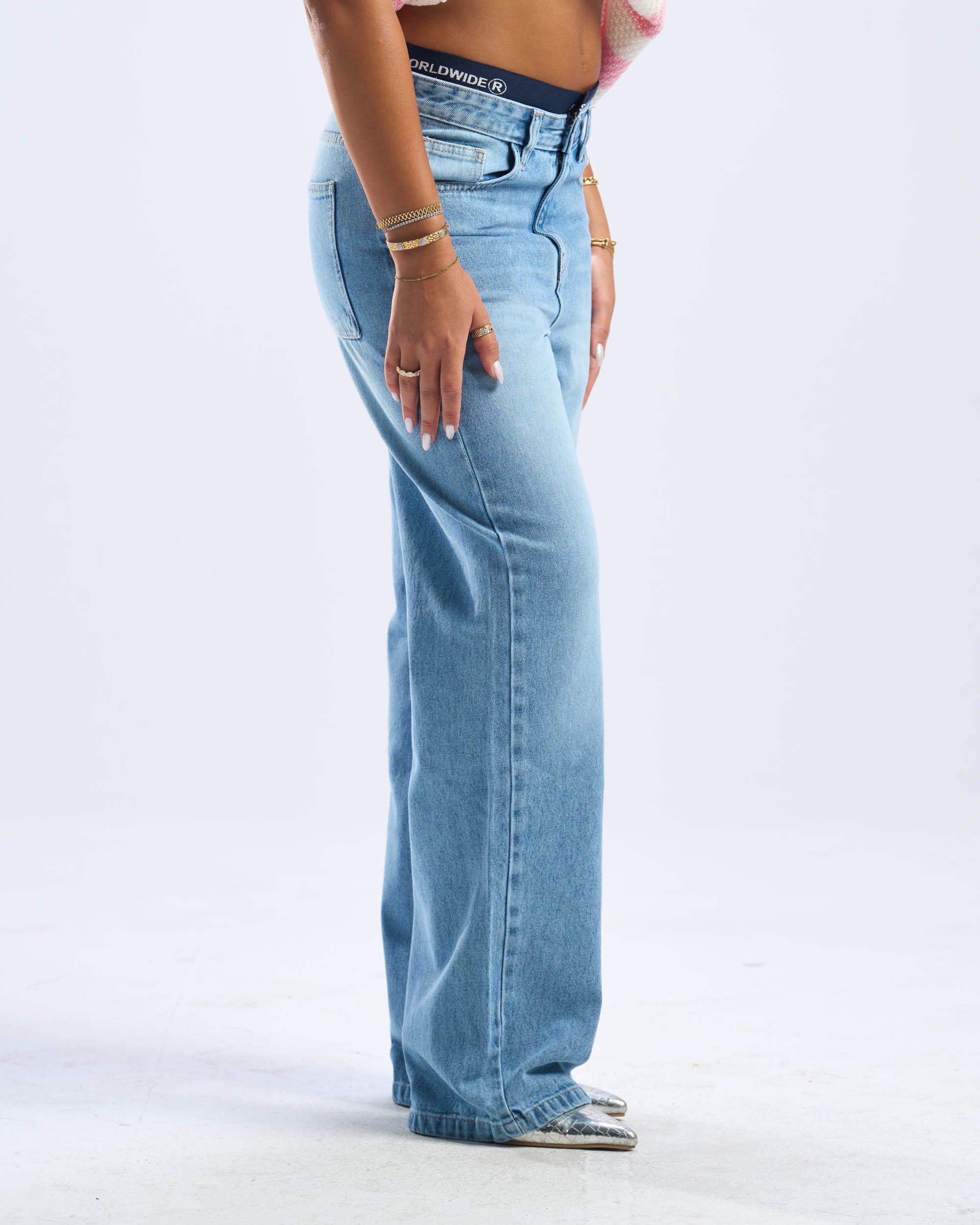 Washed Blue Boxer Jeans | Unisex