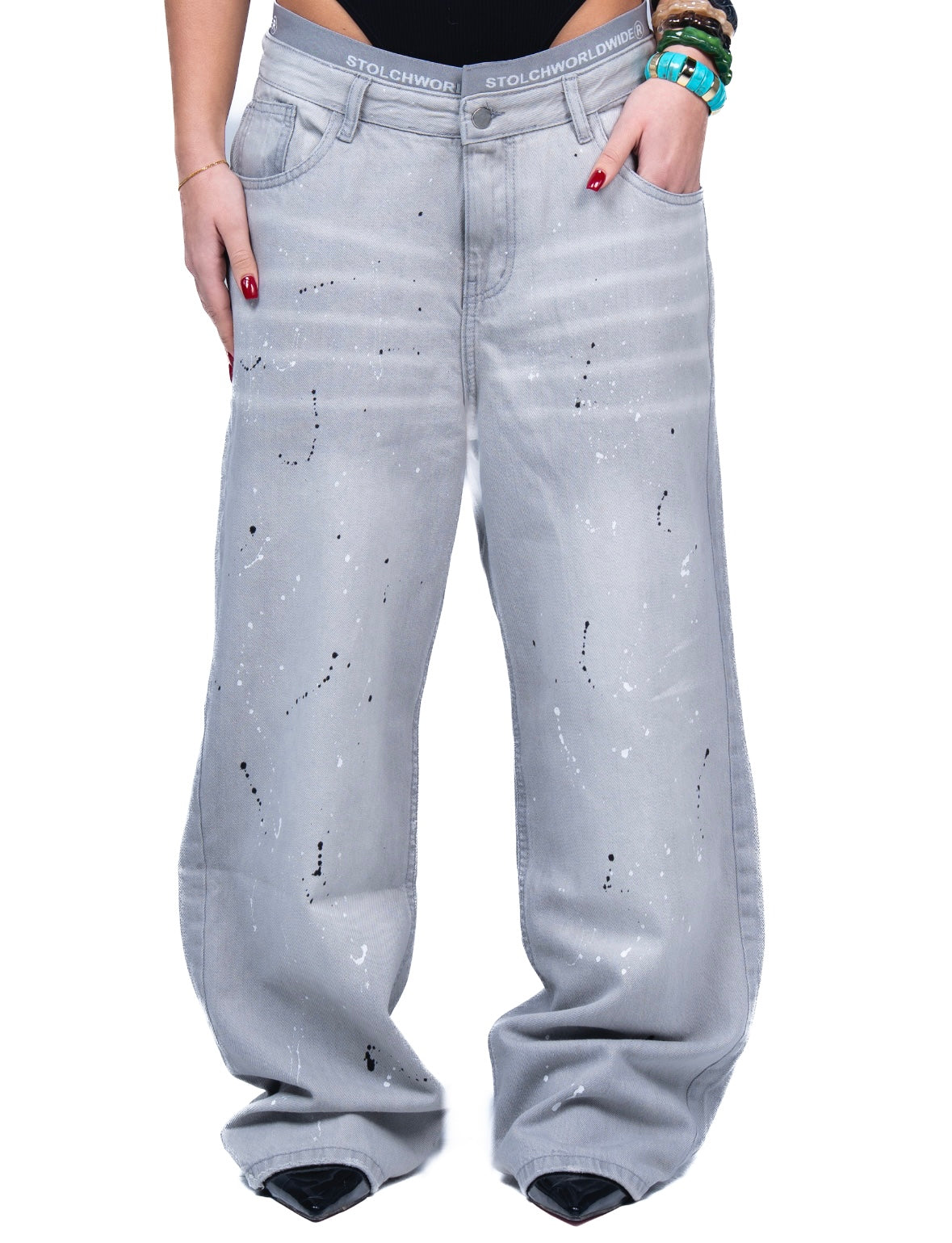 Silver Spots Jeans