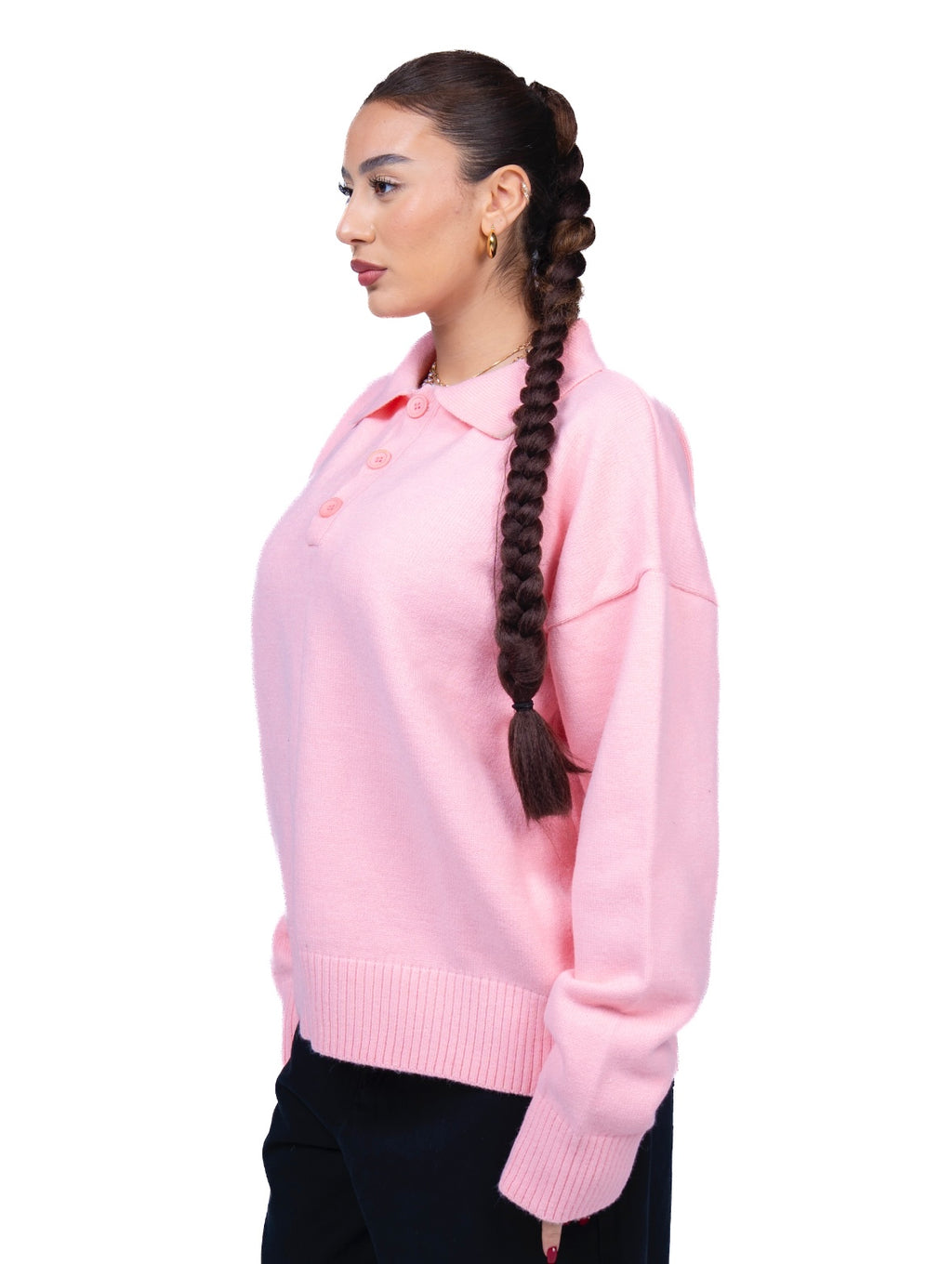 Pink Polo Sweater