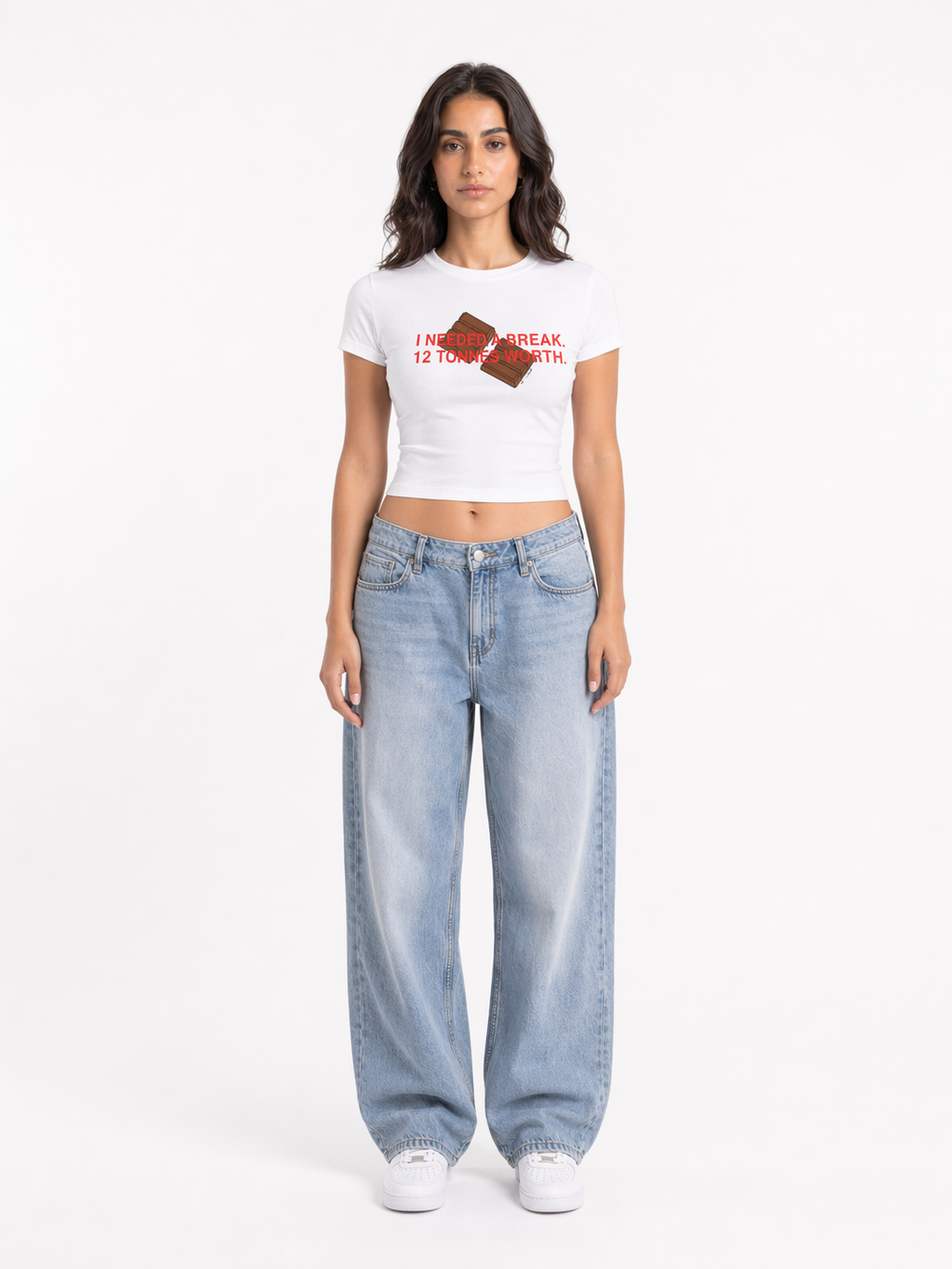 KitKat White Baby Tee