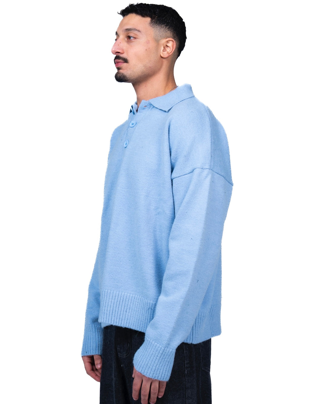 Baby Blue Polo Sweater