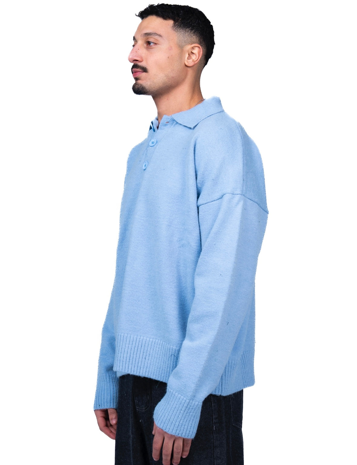 Baby Blue Polo Sweater