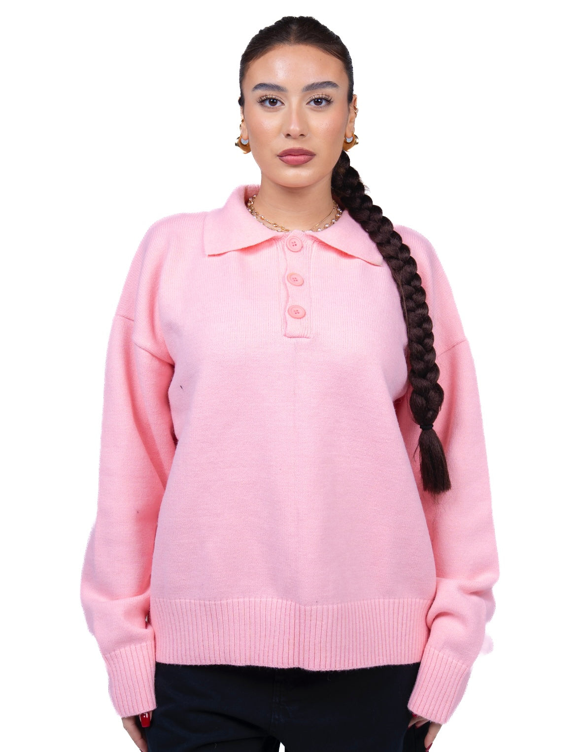 Pink Polo Sweater