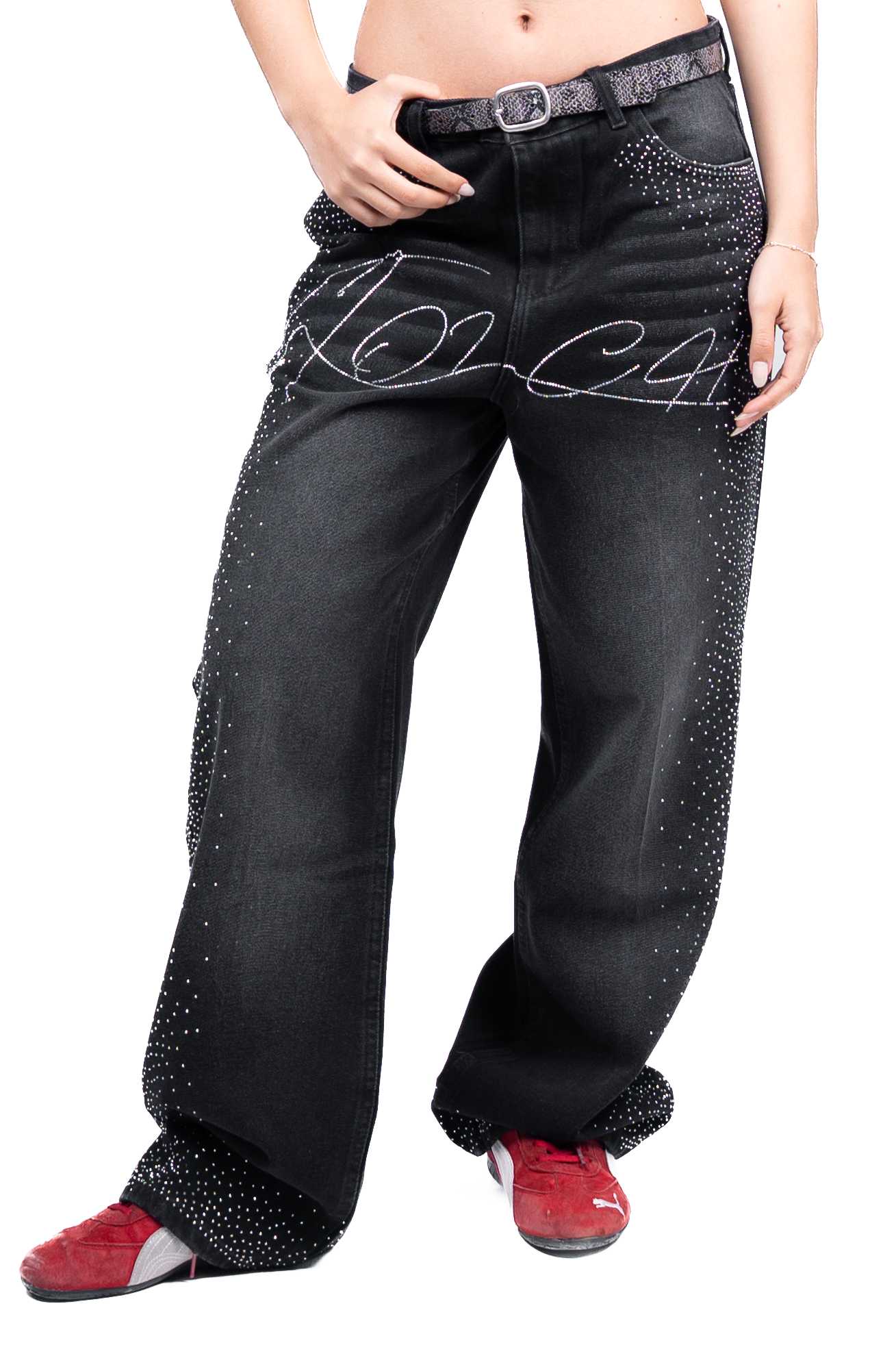 STOLCH STRASS DENIM IN BLACK