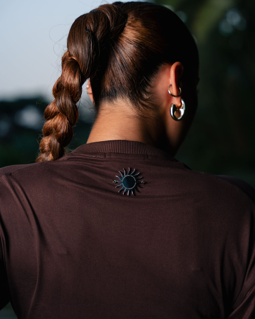 brown v cut tee