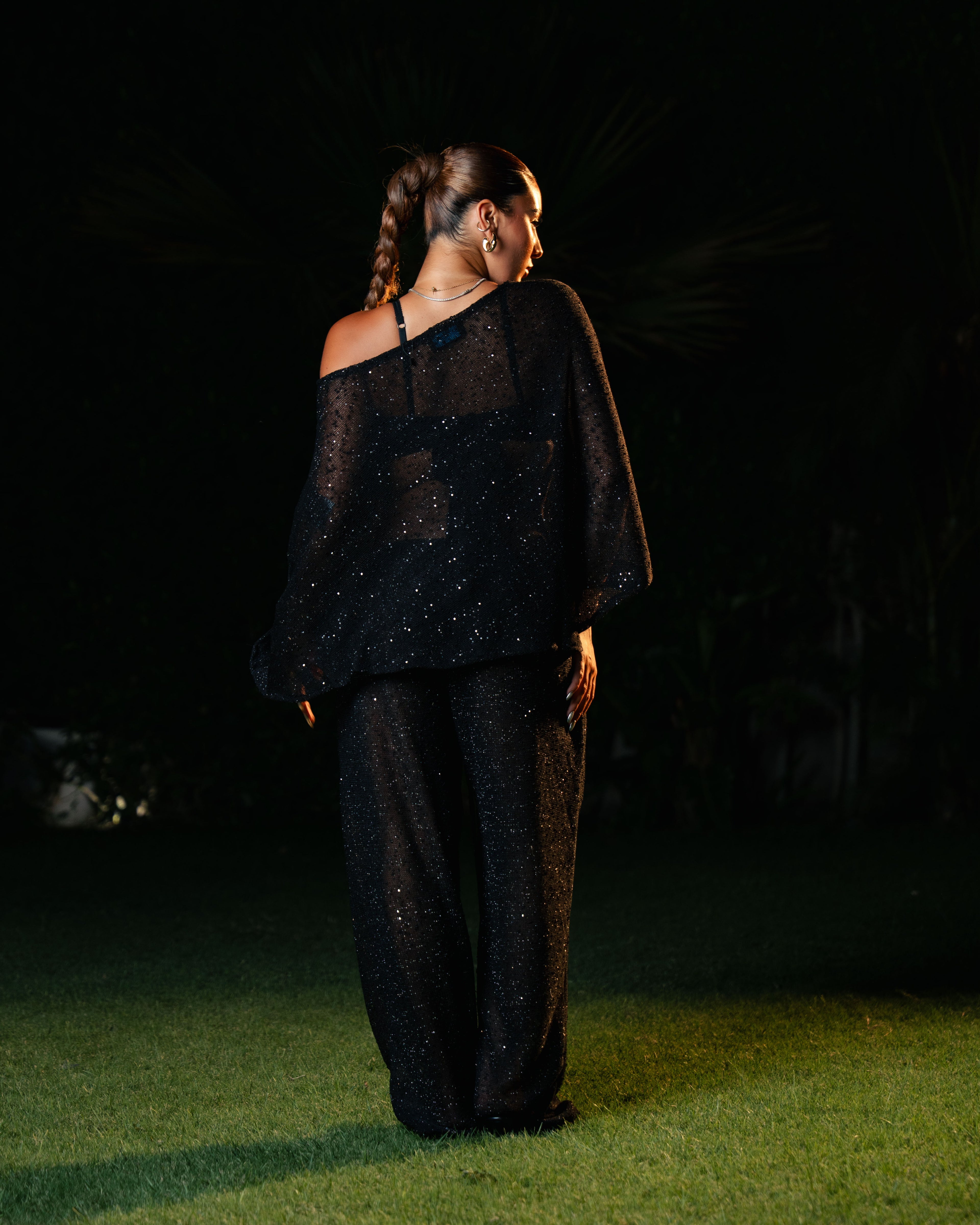 black sparkle set