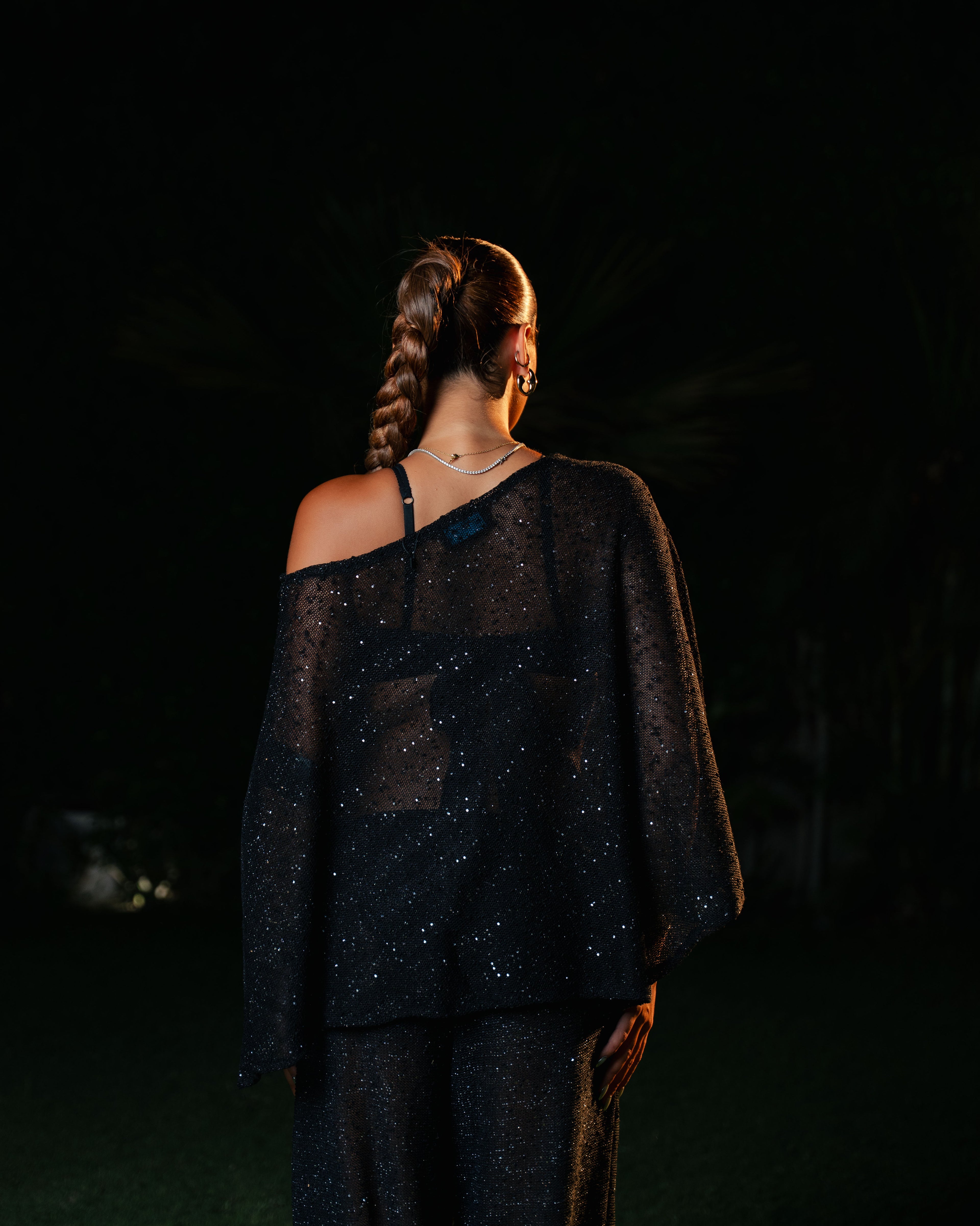 black sparkle set