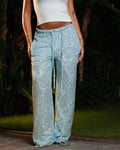 light blue sparkle pants