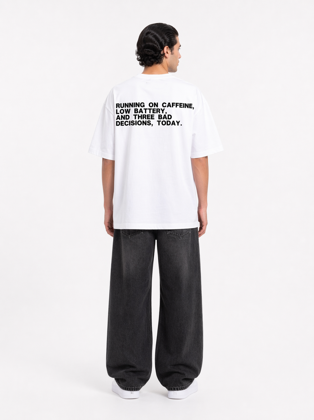 Caffeine Tee in White