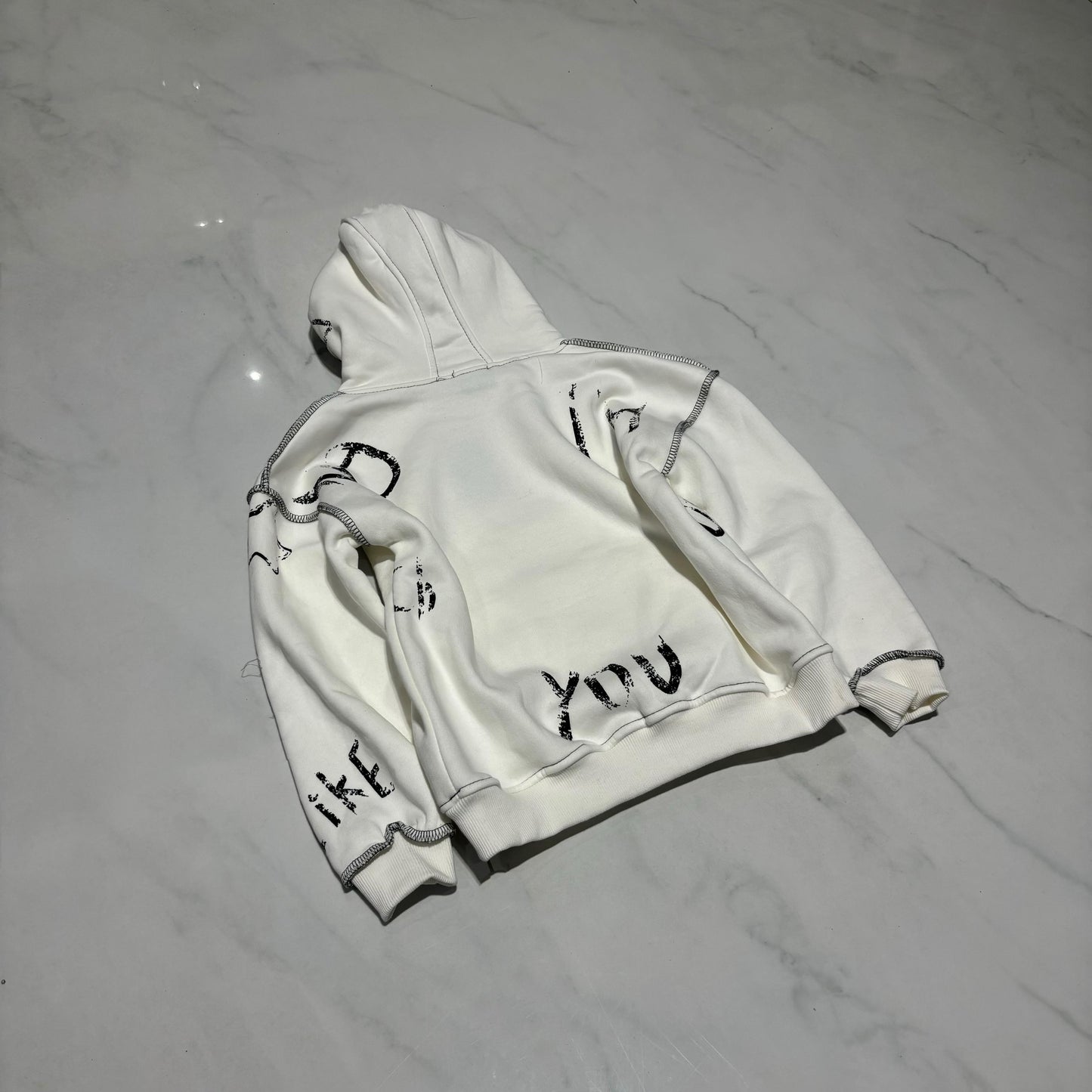 White hate hoodie Kids