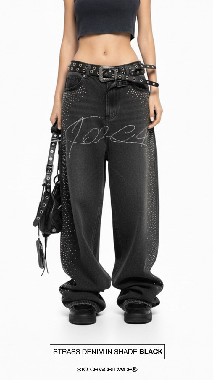 STOLCH STRASS DENIM IN BLACK
