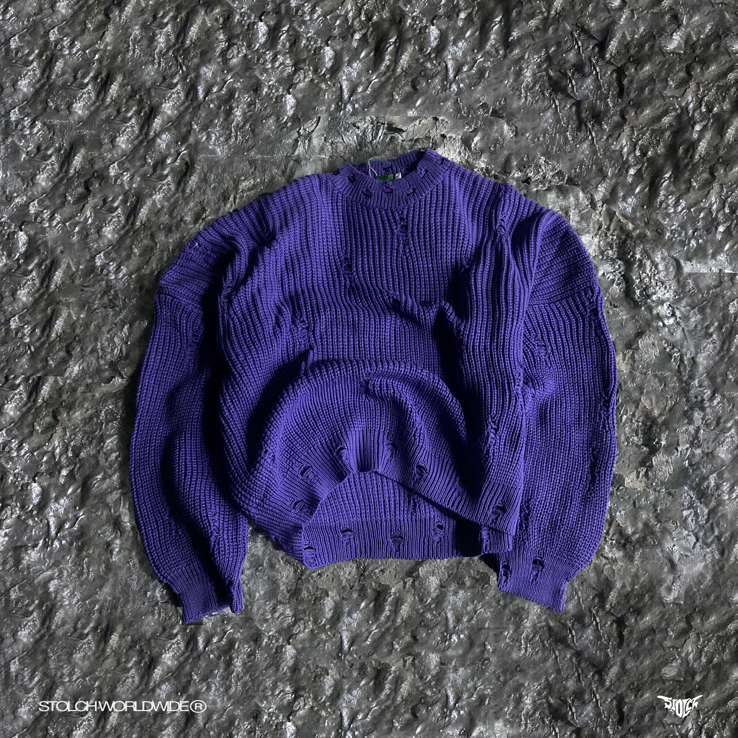 Purple knit sweater