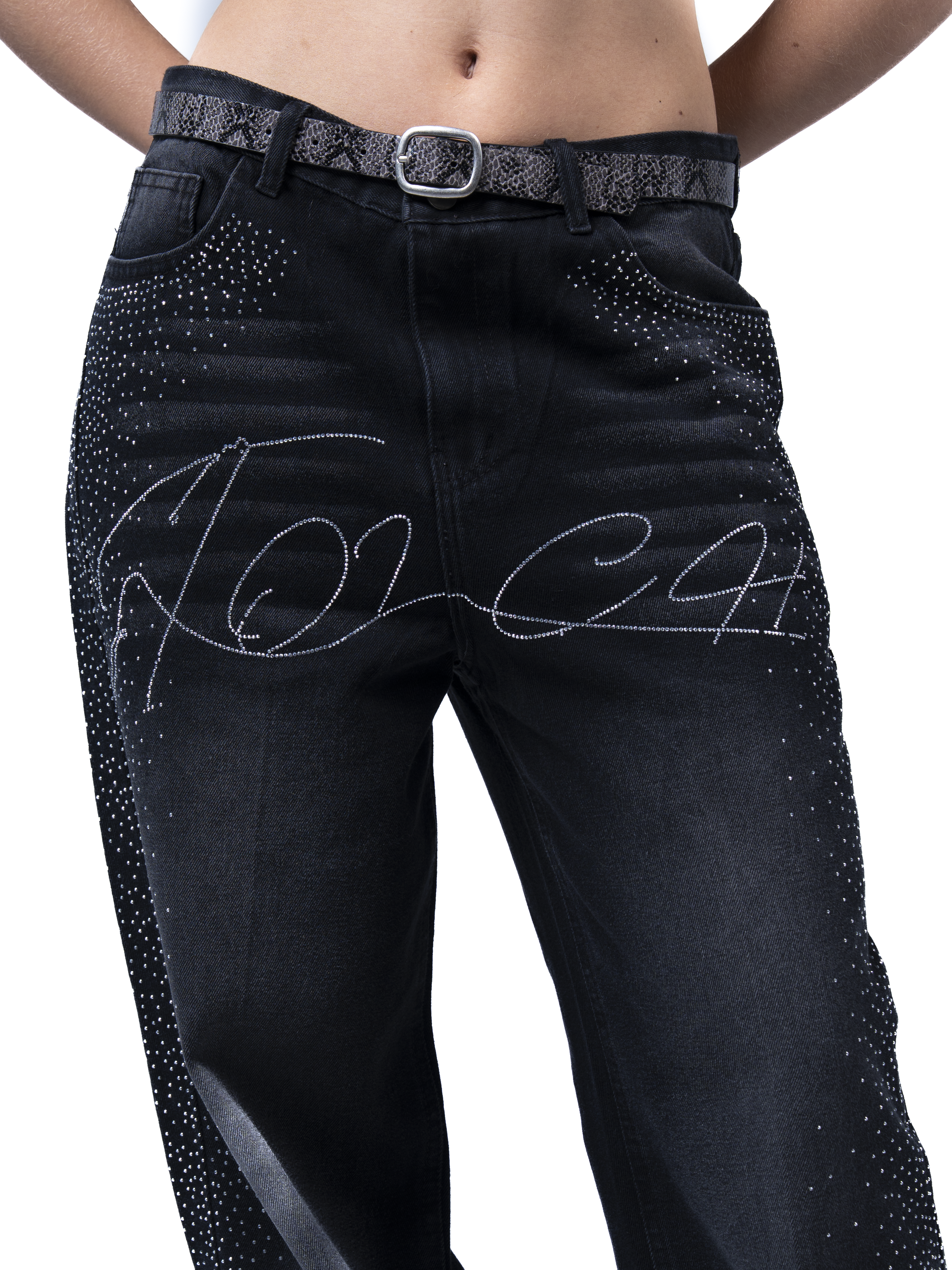 STOLCH STRASS DENIM IN BLACK