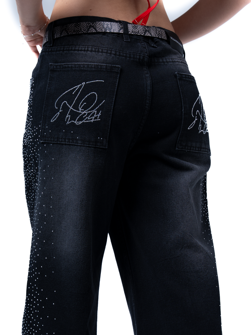 STOLCH STRASS DENIM IN BLACK