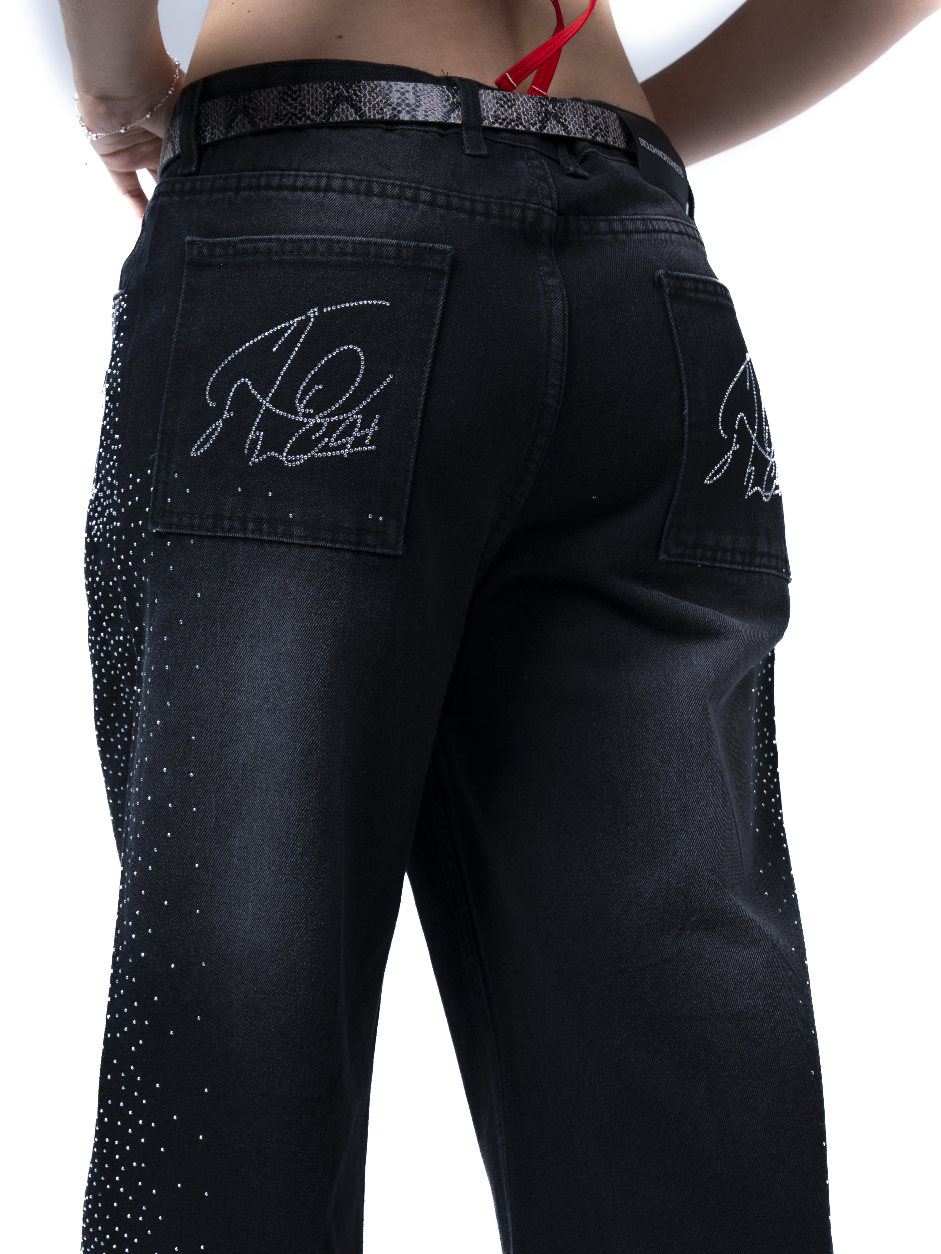 STOLCH STRASS DENIM IN BLACK