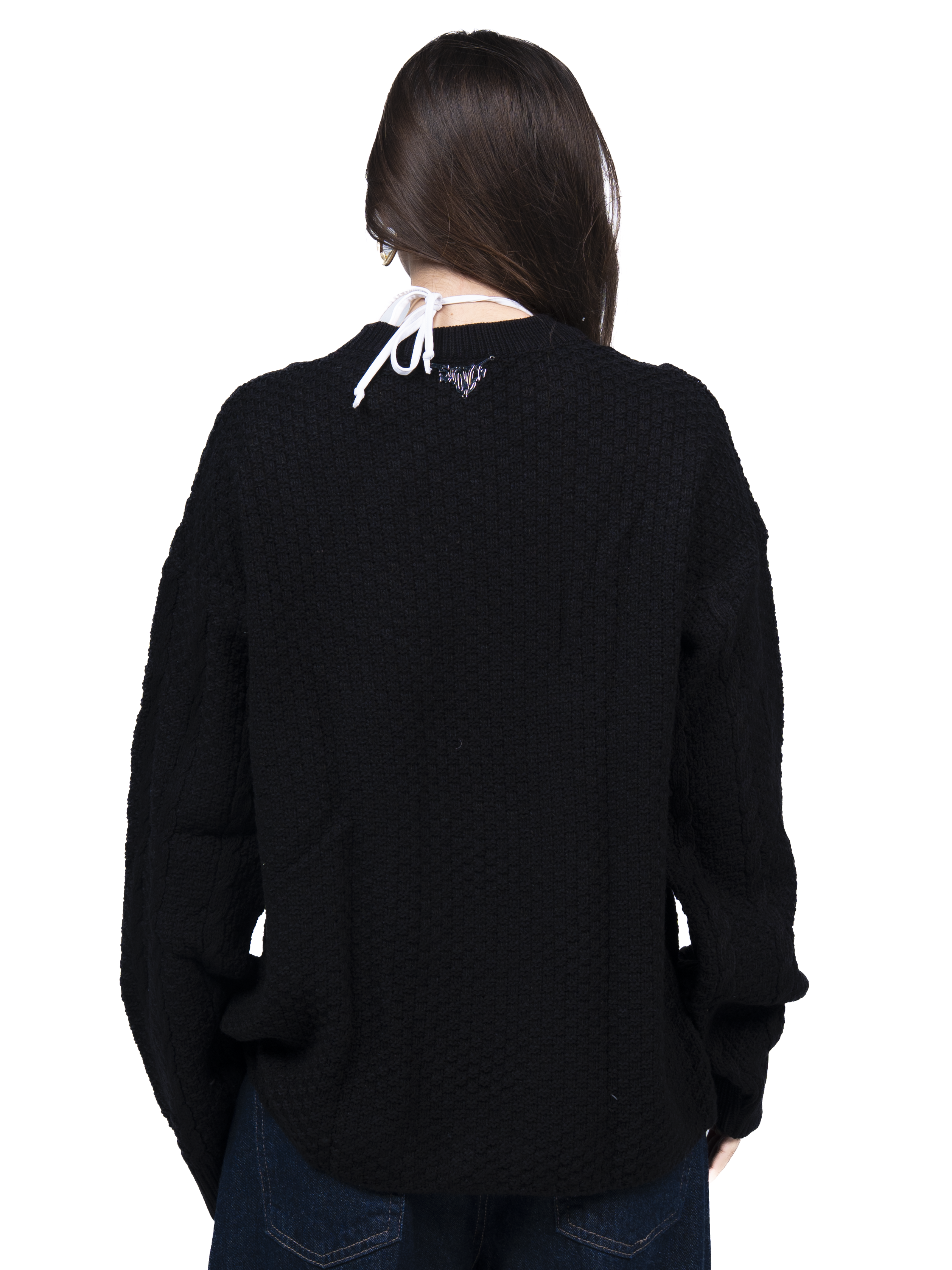 Black Braided Sweater