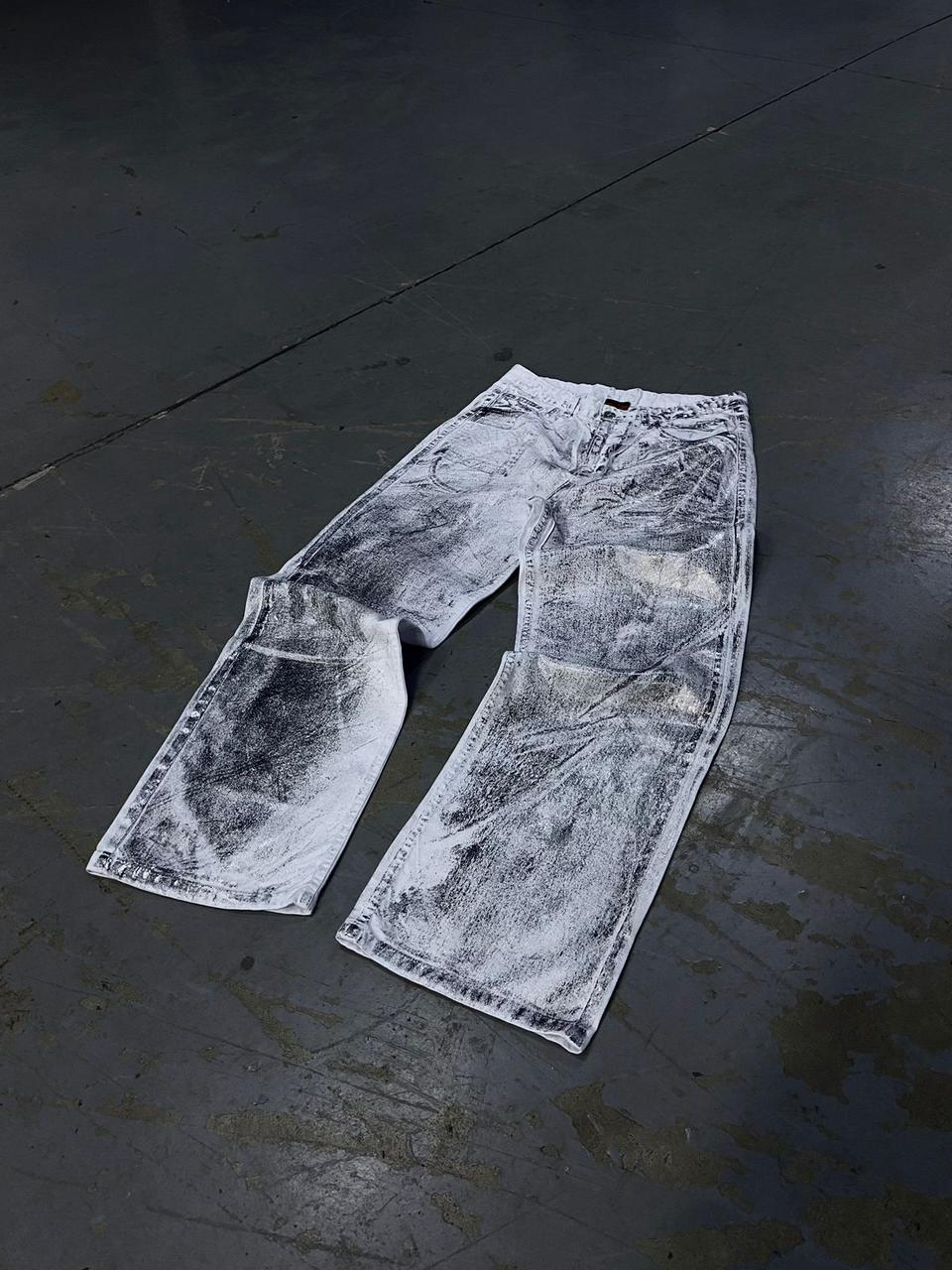 Metallic White Denim