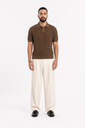 Brown Polo Knitted Tee