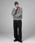 Light grey ripped knit